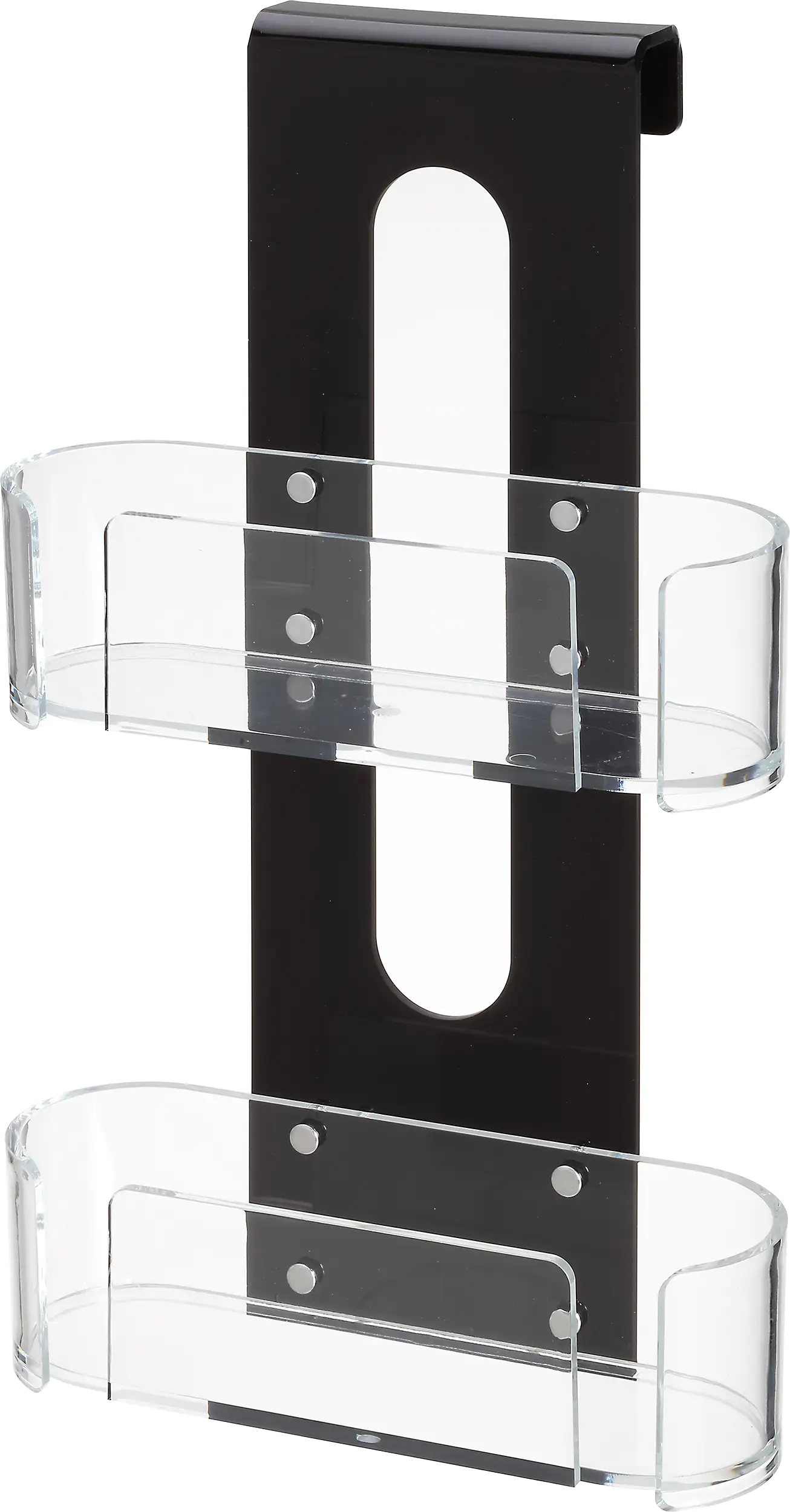 4333692059756 Primaster Hängeduschkorb Acryl 2 Ablagen schwarz
