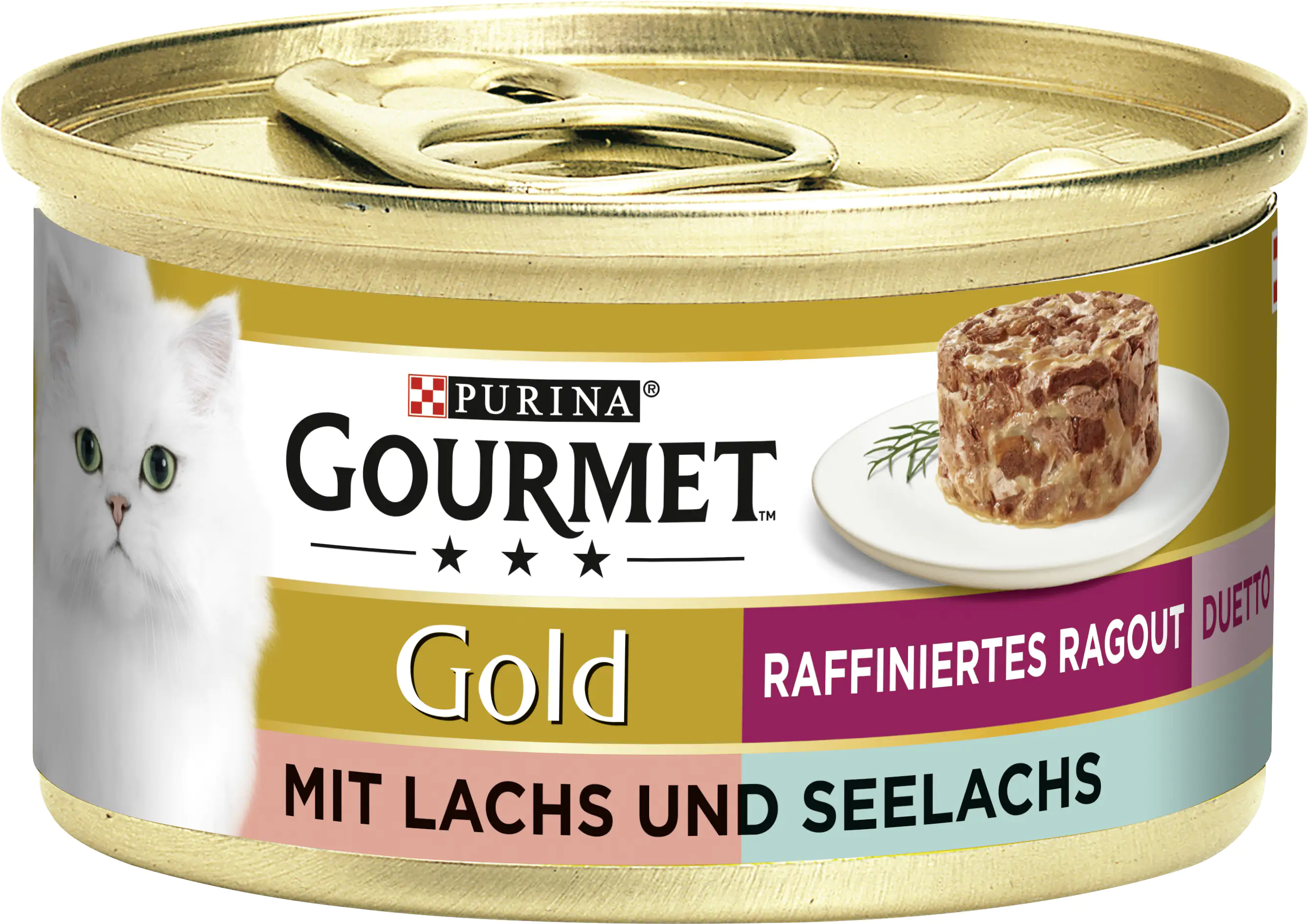 Gourmet Gold Raffiniertes Ragout Duetto mit Lachs und Seelachs 85 g Gourmet Gold Raffiniertes Ragout Duetto mit Lachs und Seelachs 85 g