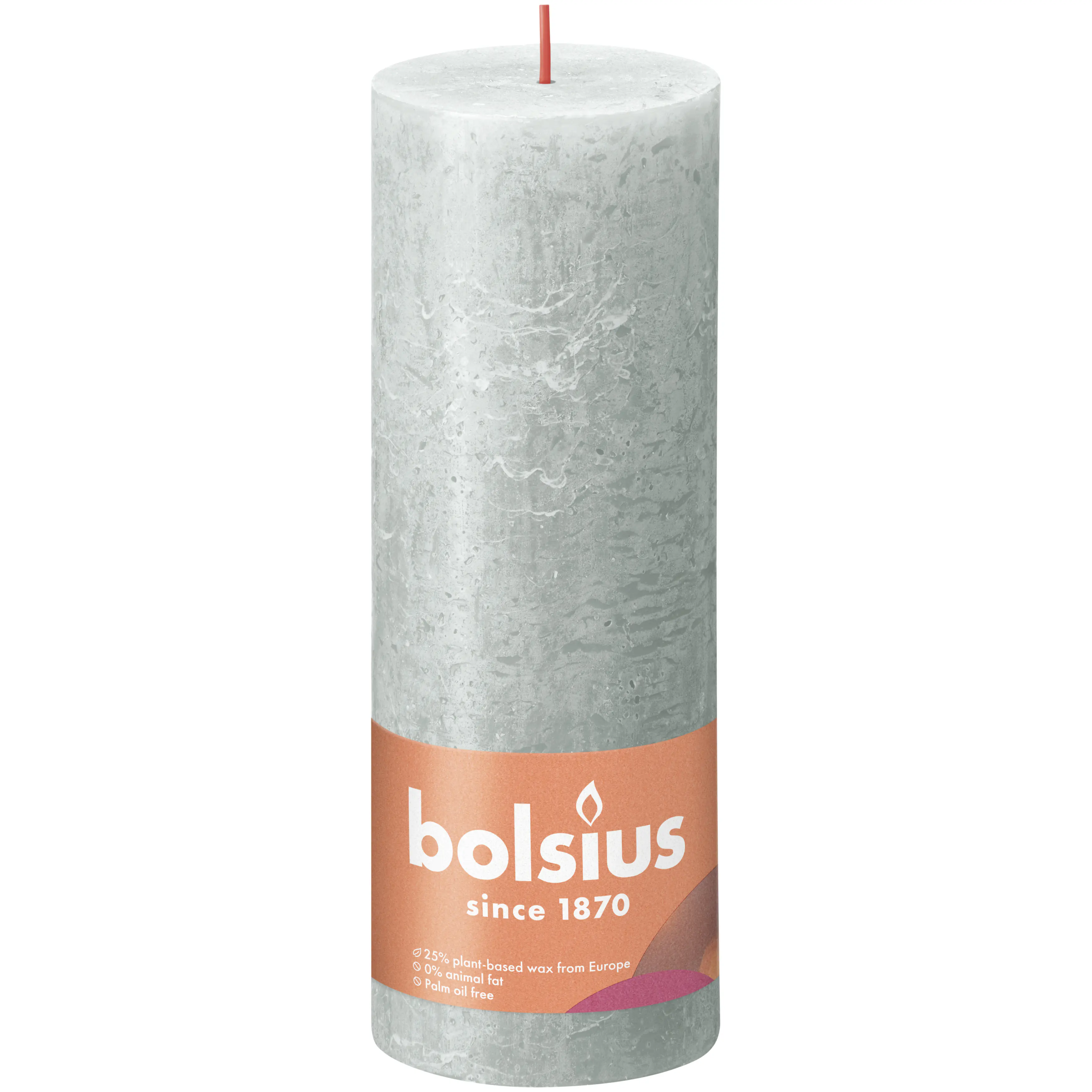 Bolsius Rustik Stumpenkerze 190/68 mm Jade Grün