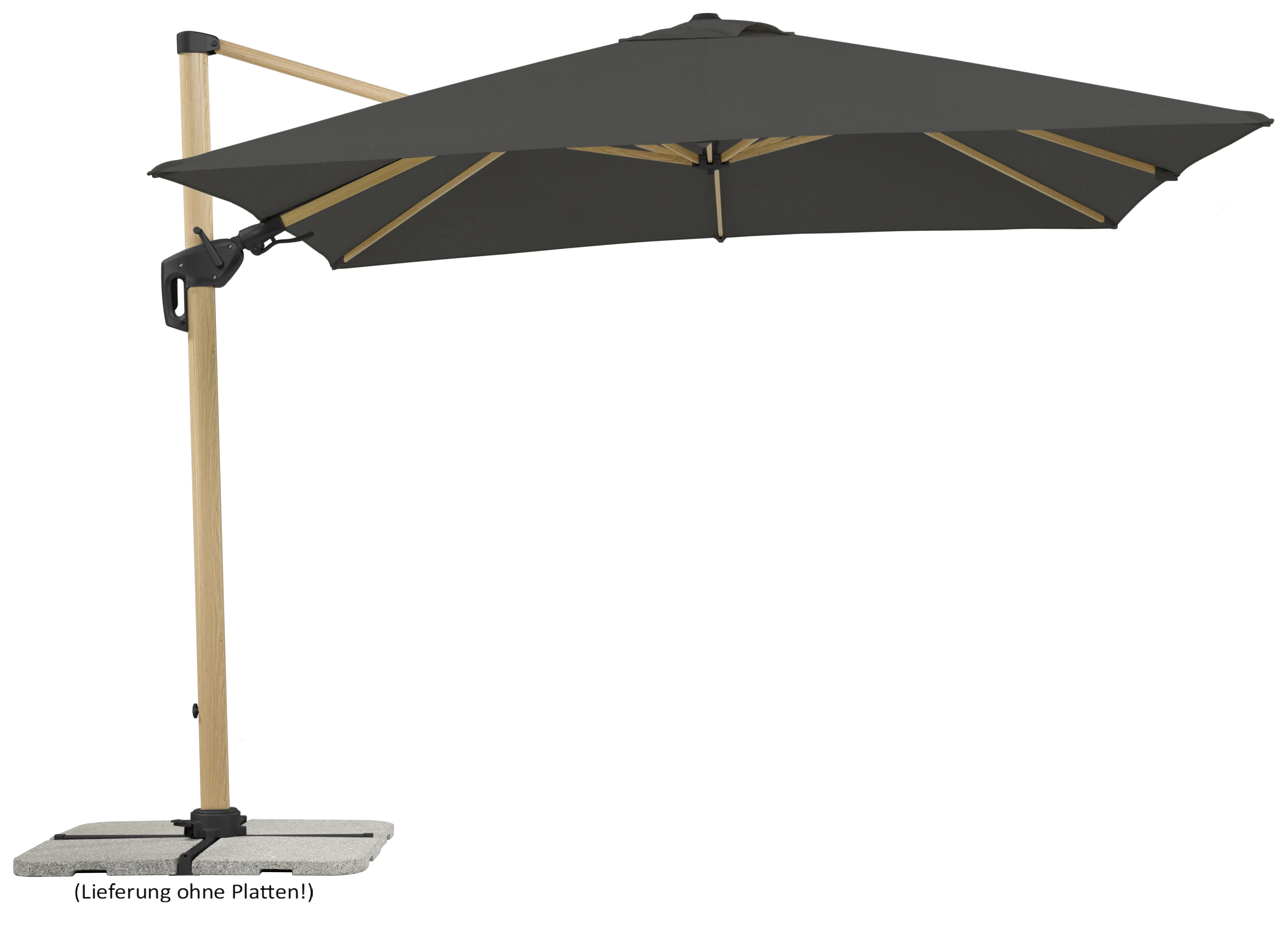 4000570729154_1804757 Schneider Sonnenschirm Rhodos Twist Woody anthrazit 300 x 300 cm