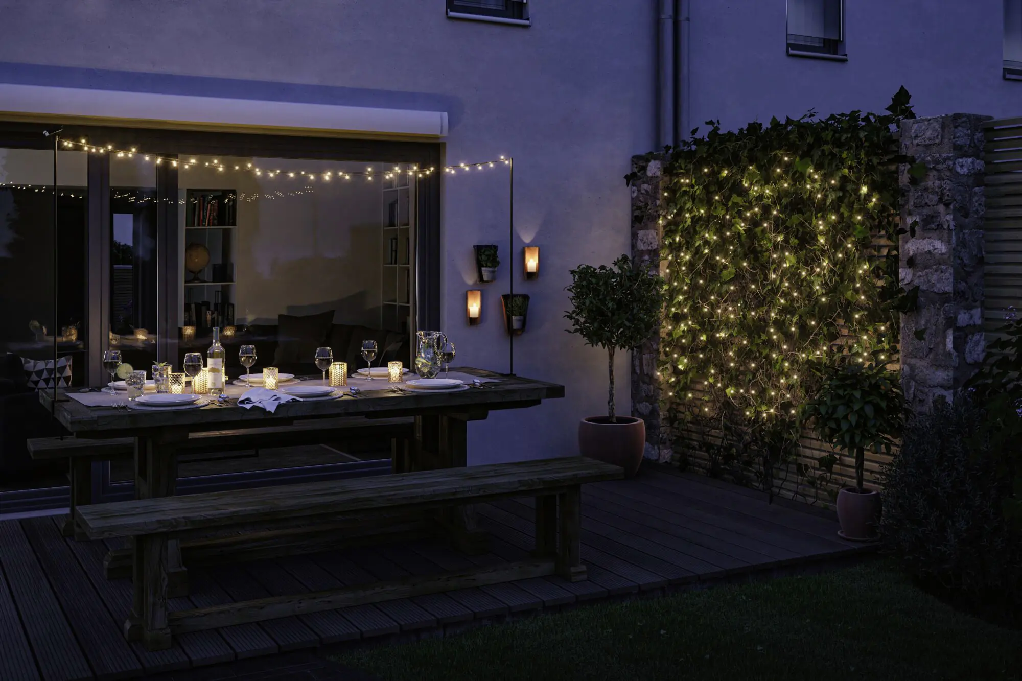 Paulmann Solar-Lichterkette Aurinka 21,9 m 200 LED warmweiß
