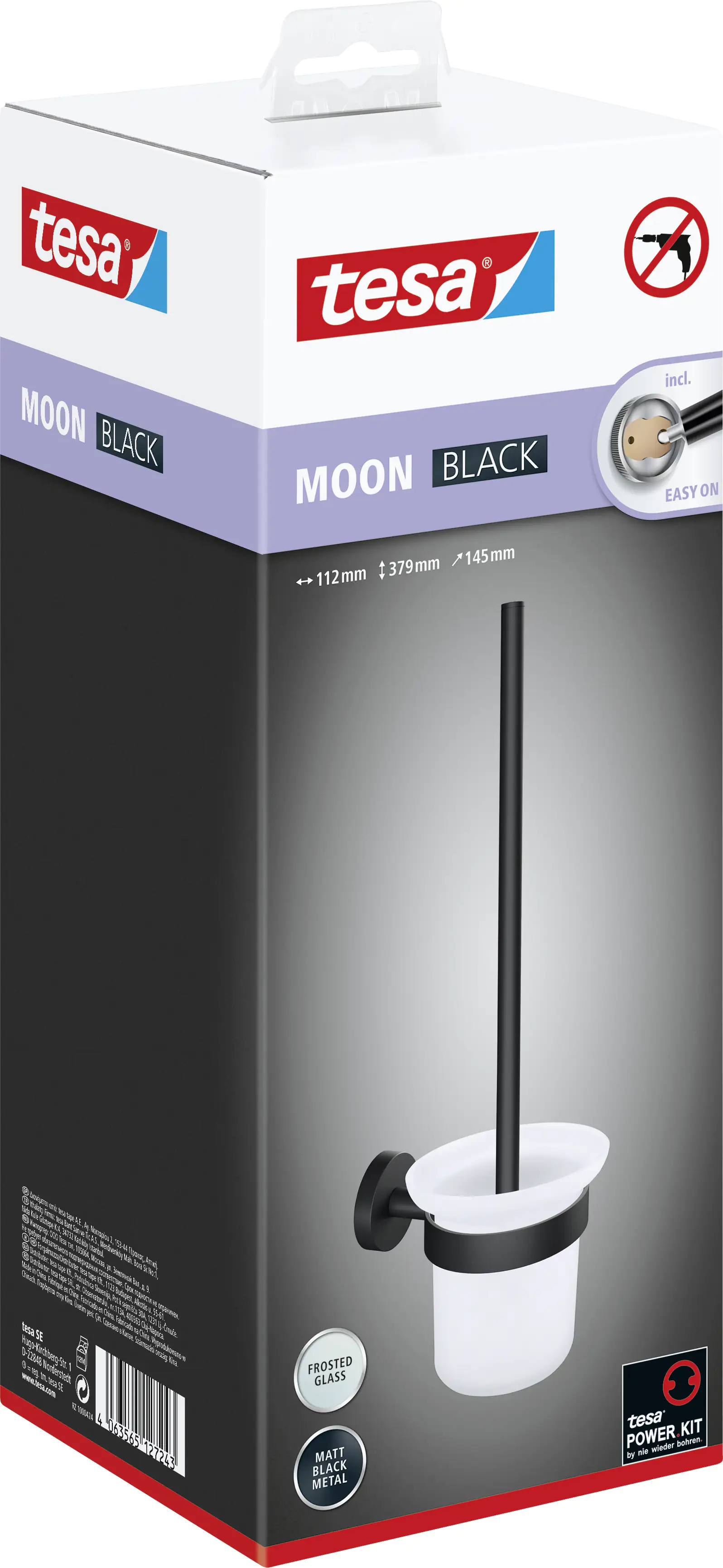 Tesa WC-Bürstengarnitur MOON schwarz