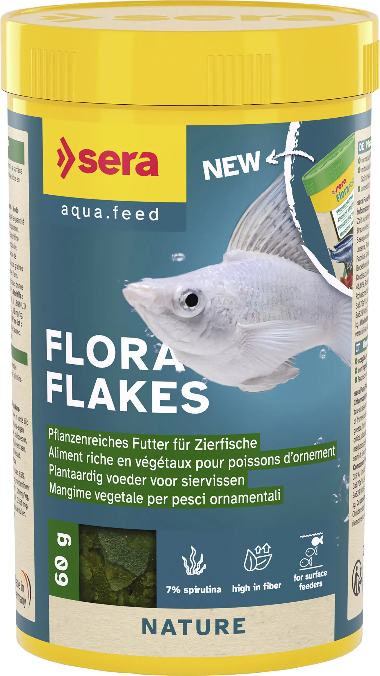 Sera pflanzenreiches Fischfutter Flora Flakes 250 ml
