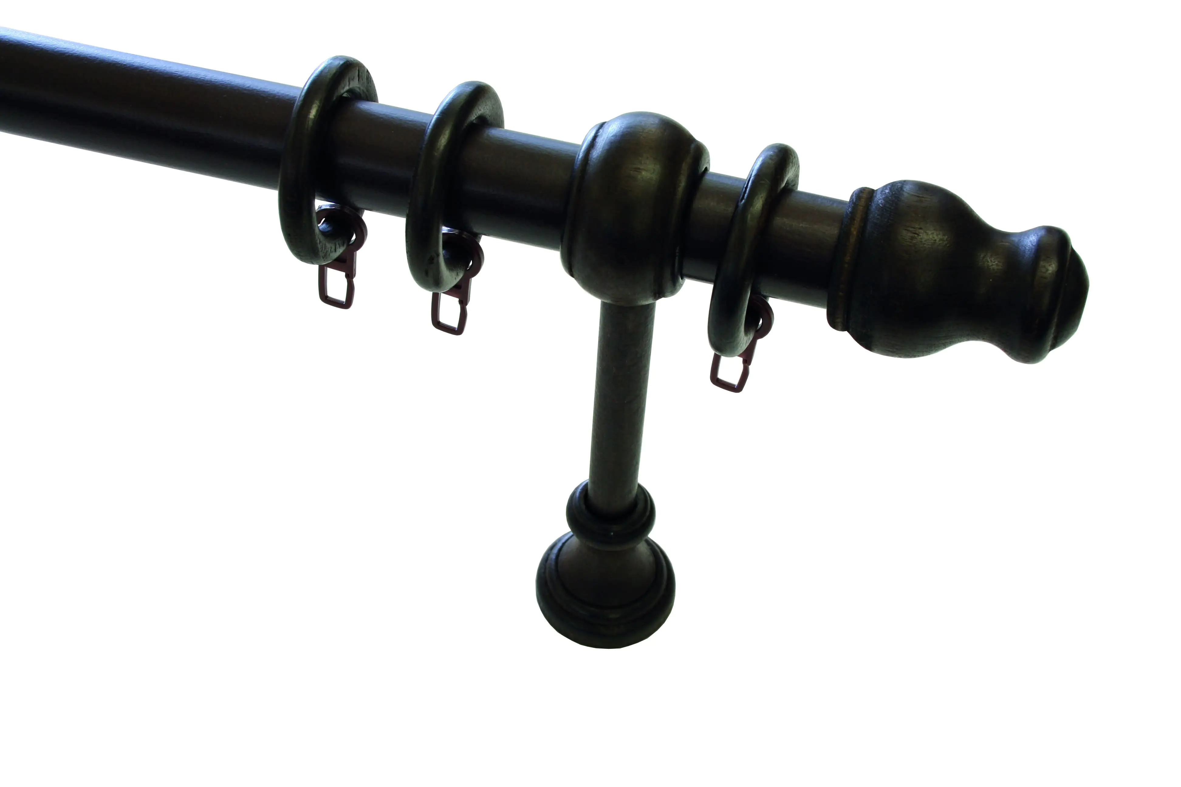 Gardinia Komplett-Set Lugano Classic Holz, Ø 28 mm, kolonial, 200 cm