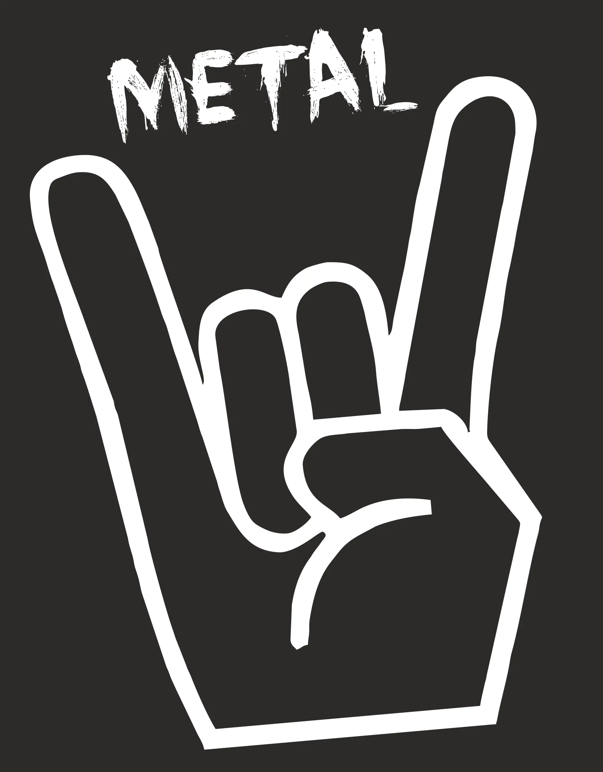 Hermann Schütz Aufkleber Metal Hand 150x115mm