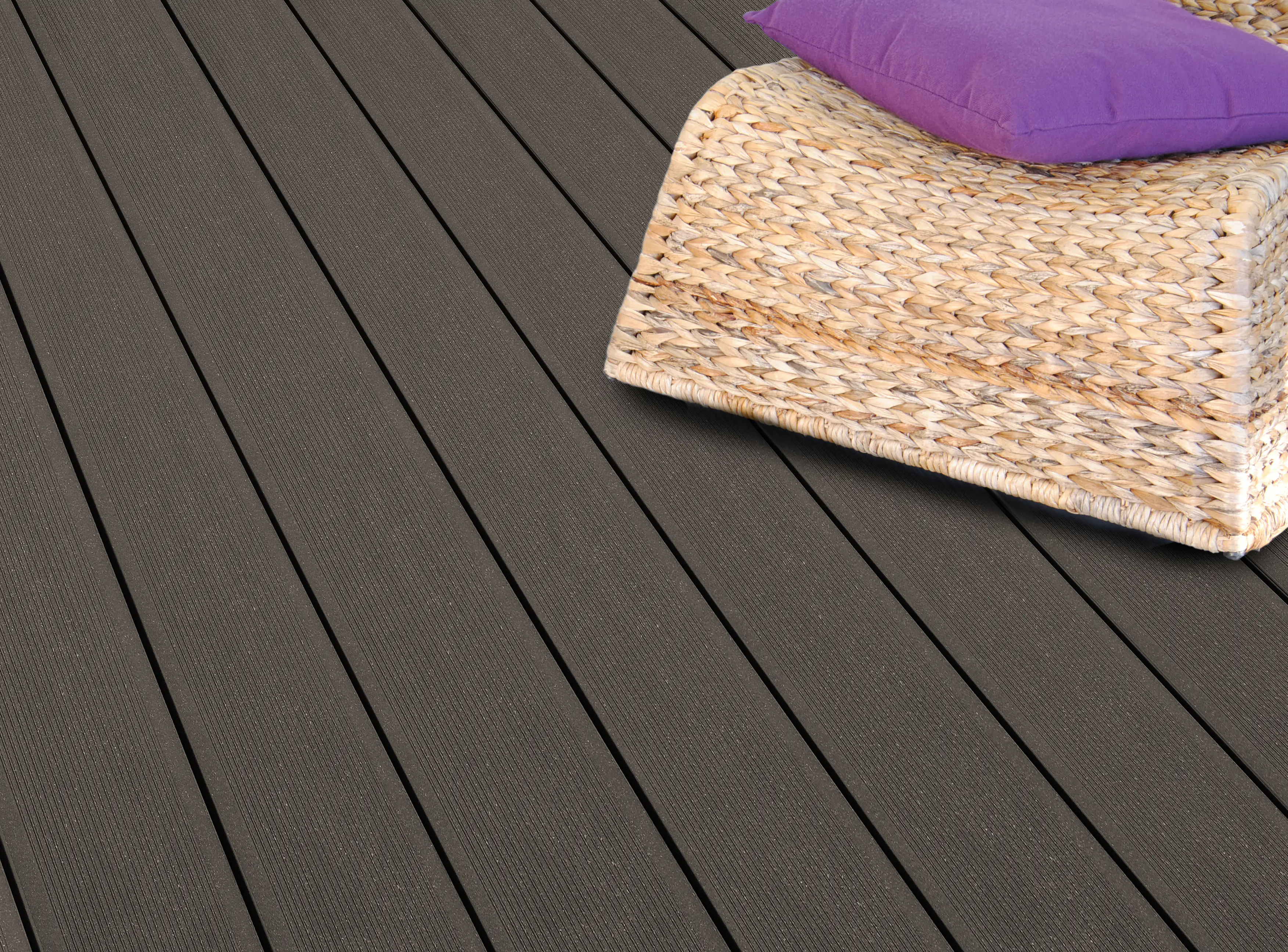 Kovalex Terrassendiele WPC Standard 14,5 x 2,6 cm graubraun gebürstet Meterware Kovalex Terrassendiele WPC Standard 14,5 x 2,6 cm graubraun gebürstet Meterware