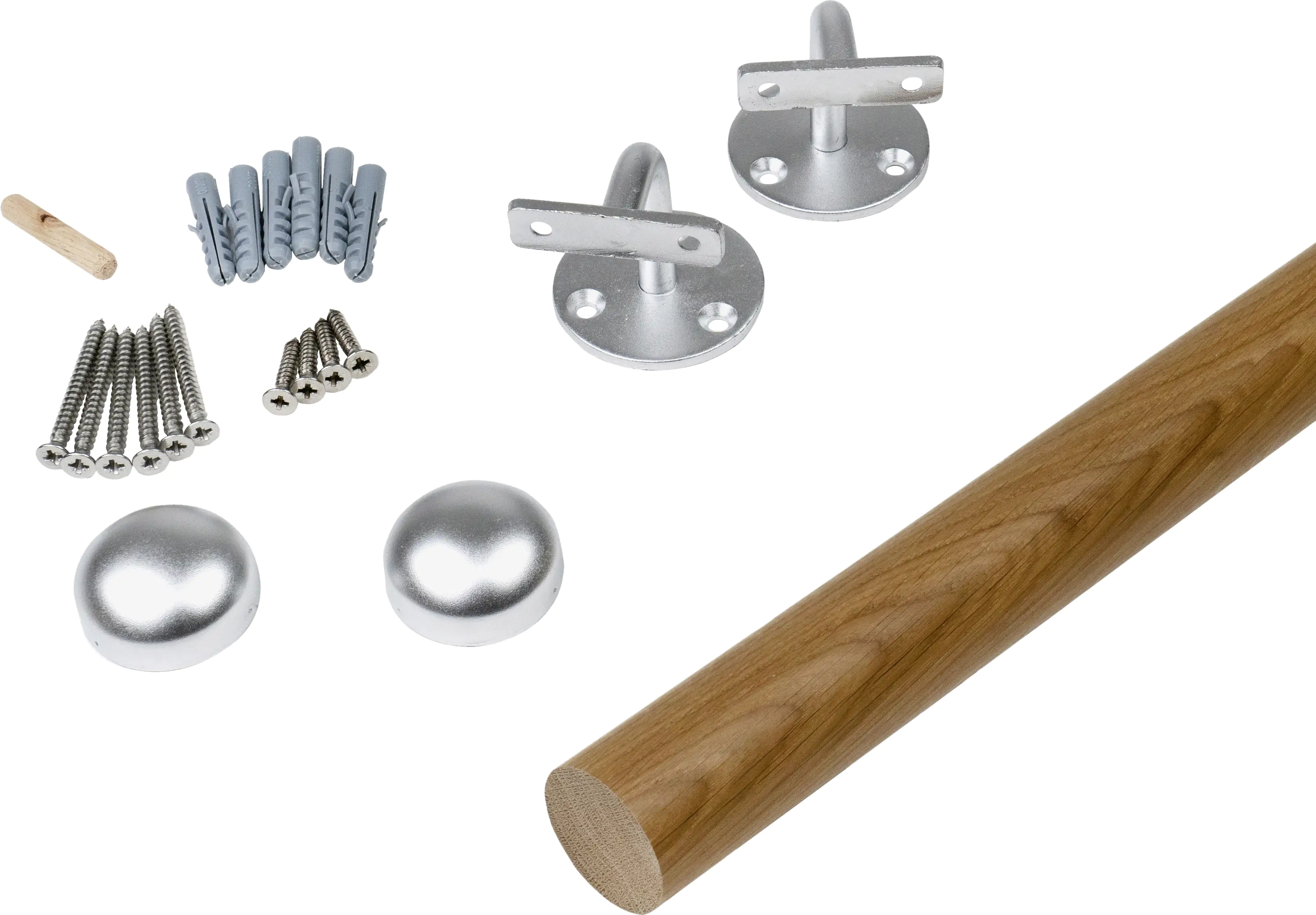 Prova Handlauf-Set Eiche versiegelt Länge 150 cm Prova Handlauf-Set Eiche versiegelt Länge 150 cm