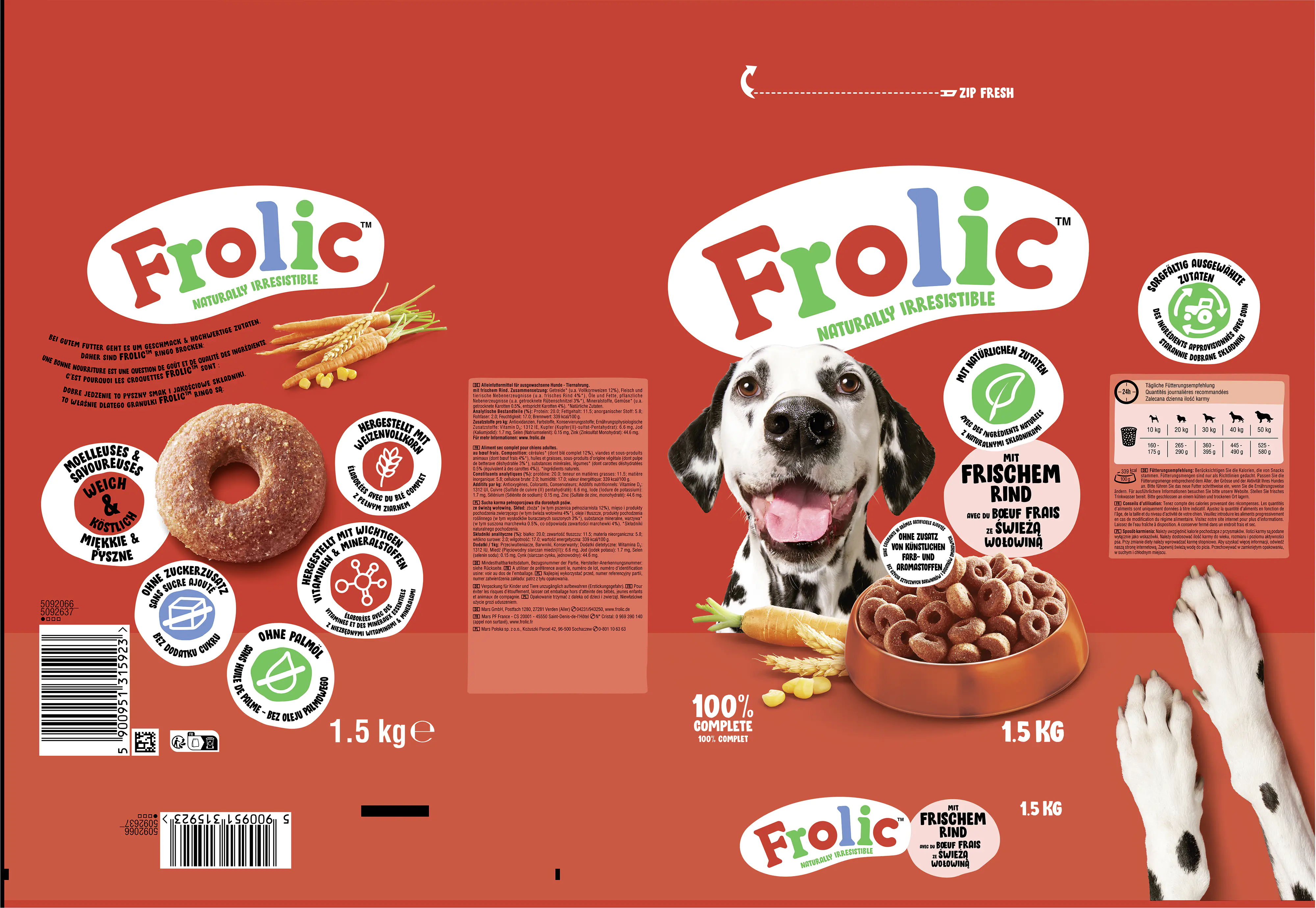Frolic Trockenfutter Rind 1,5 kg Frolic Trockenfutter Rind 1,5 kg