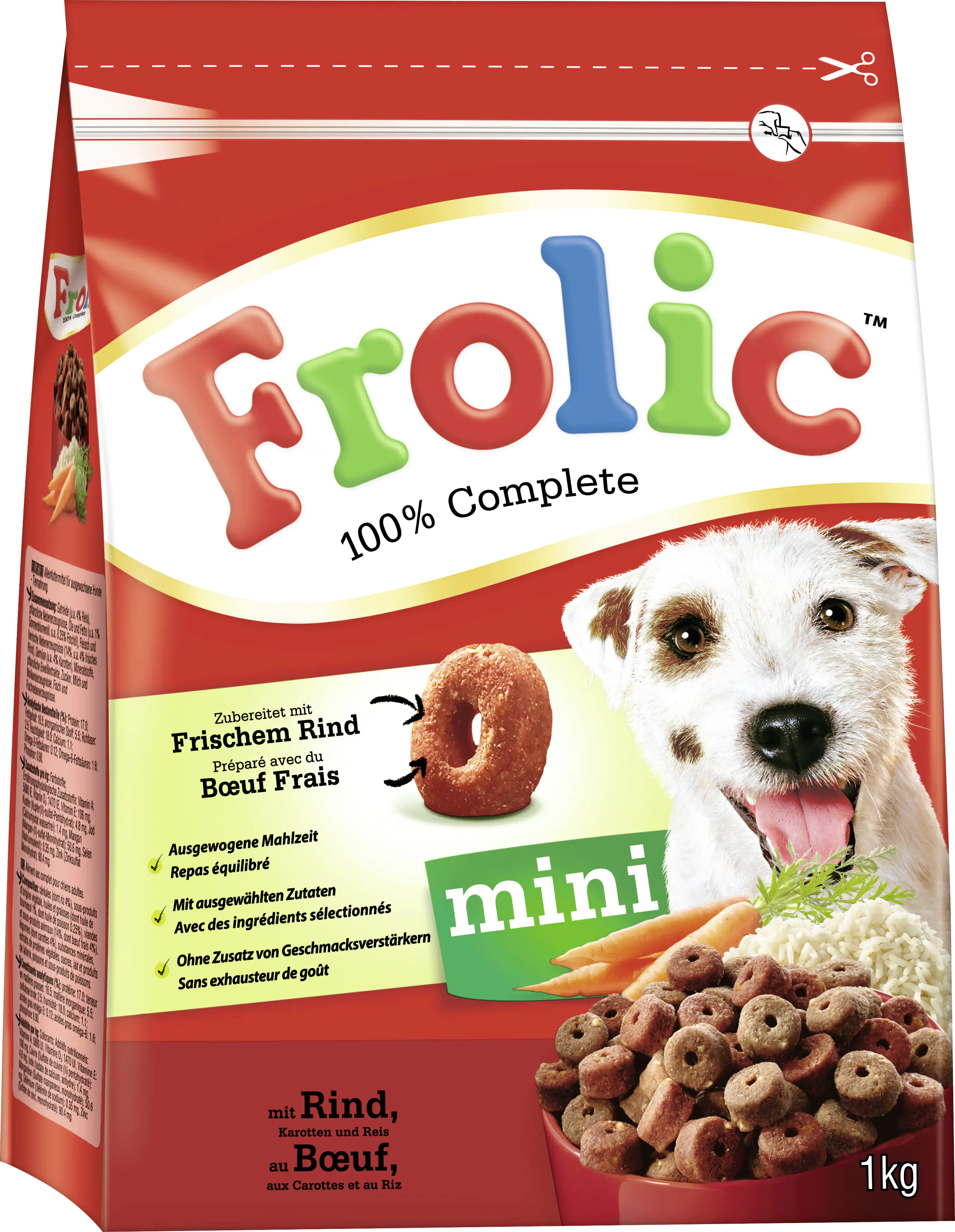 4008429053375_2923340 Frolic Mini mit Rind Karotten und Reis 1 kg