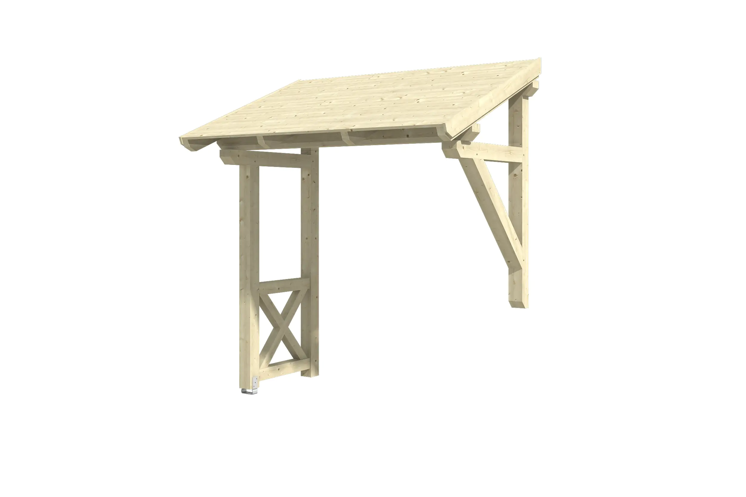 SKAN HOLZ Vordach Paderborn Typ 3 242 x 156 cm, natur