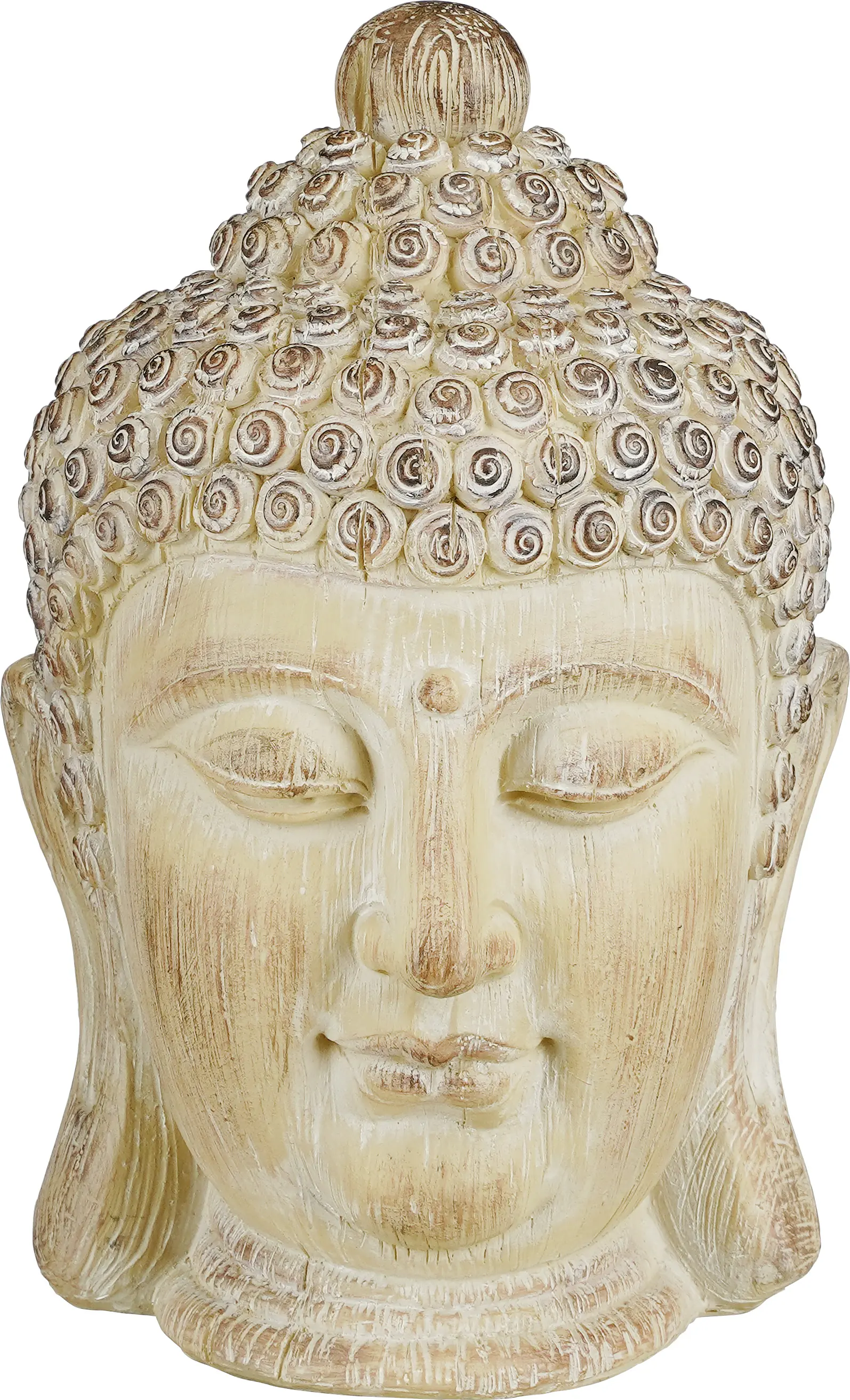 Mica Buddha taupe Polyresin 30,5 cm