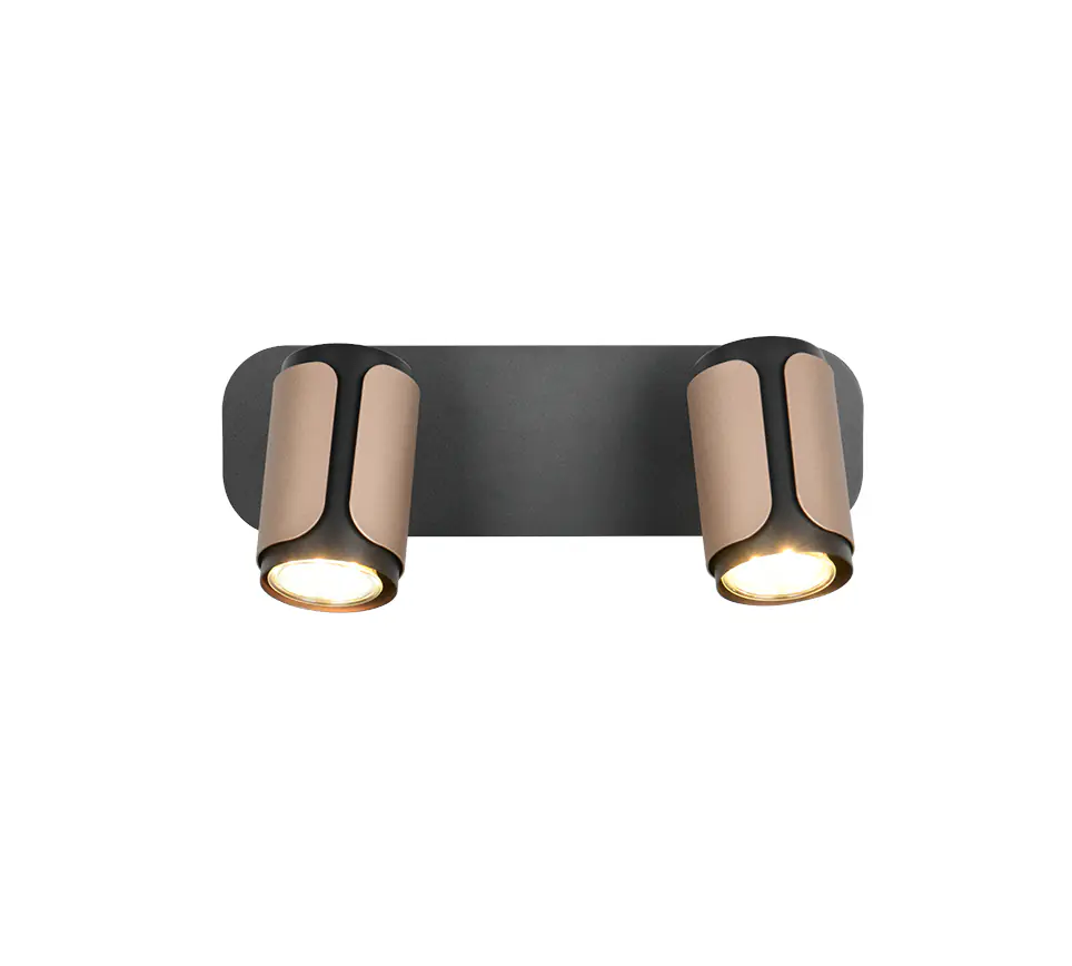 Trio Deckenstrahler 2er Spot Gillan GU10 schwarz coffee
