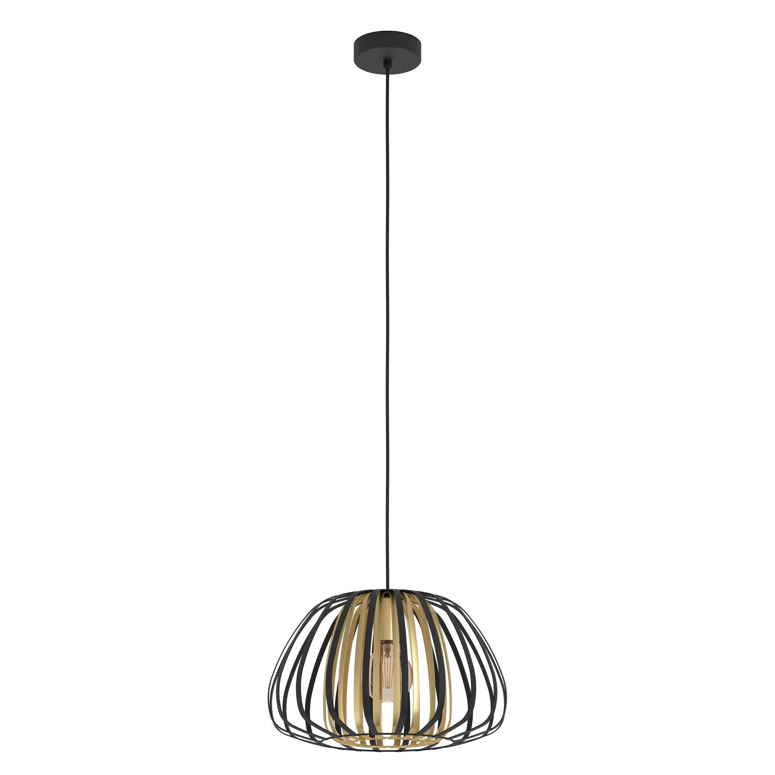 Eglo Hängeleuchte Encinitos schwarz gold 37,5 x 110 cm E27 Eglo Hängeleuchte Encinitos schwarz gold 37,5 x 110 cm E27