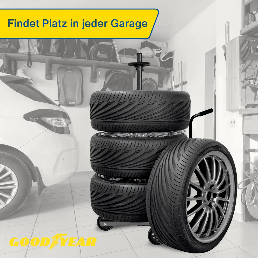 Goodyear Felgenbaumwagen bis Reifenbreite 255 mm inkl. Reifenschutzhülle Goodyear Felgenbaumwagen bis Reifenbreite 255 mm inkl. Reifenschutzhülle