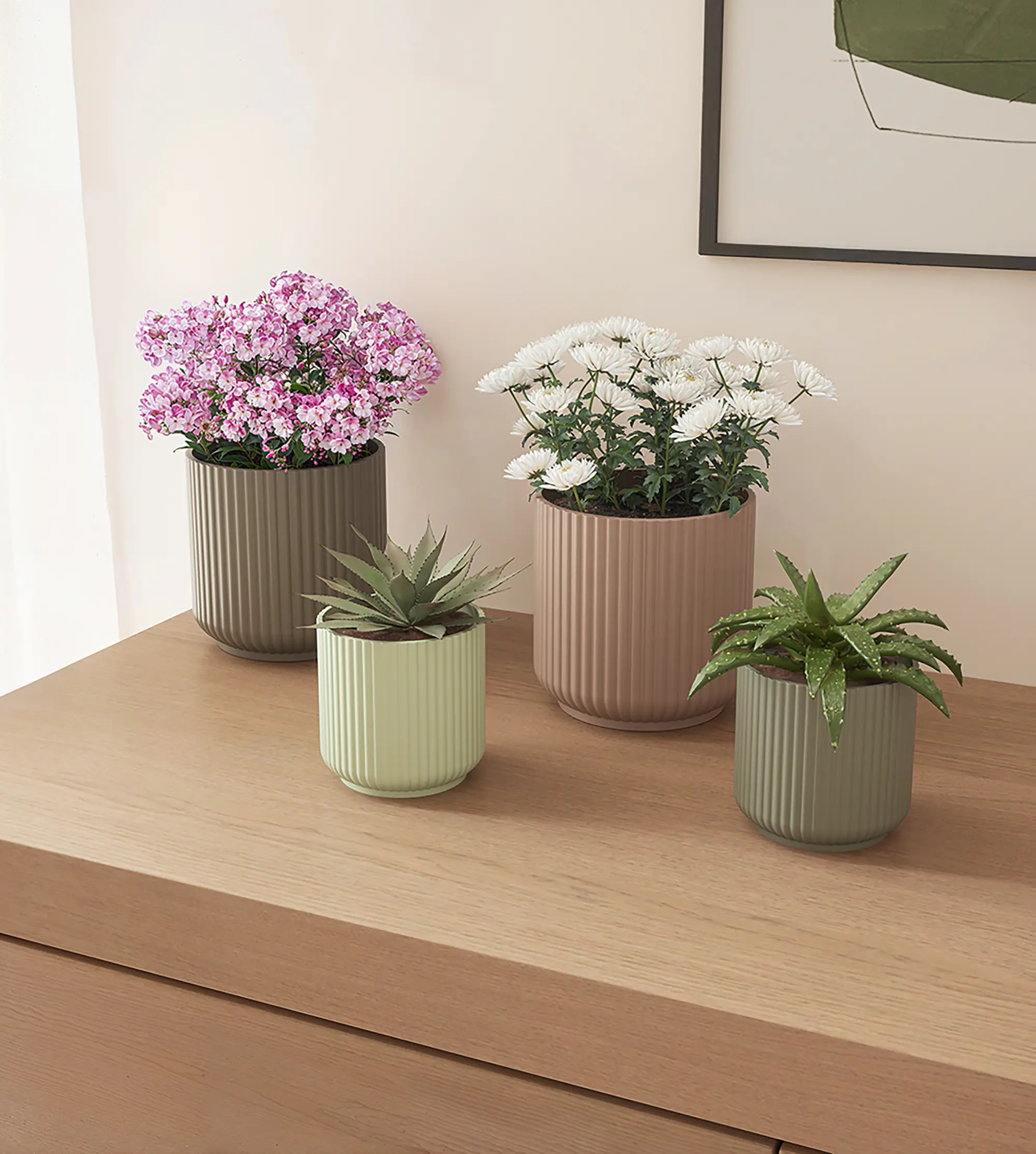 Artevasi Übertopf Luna Keramik blau matt Ø 19 x 17 cm 