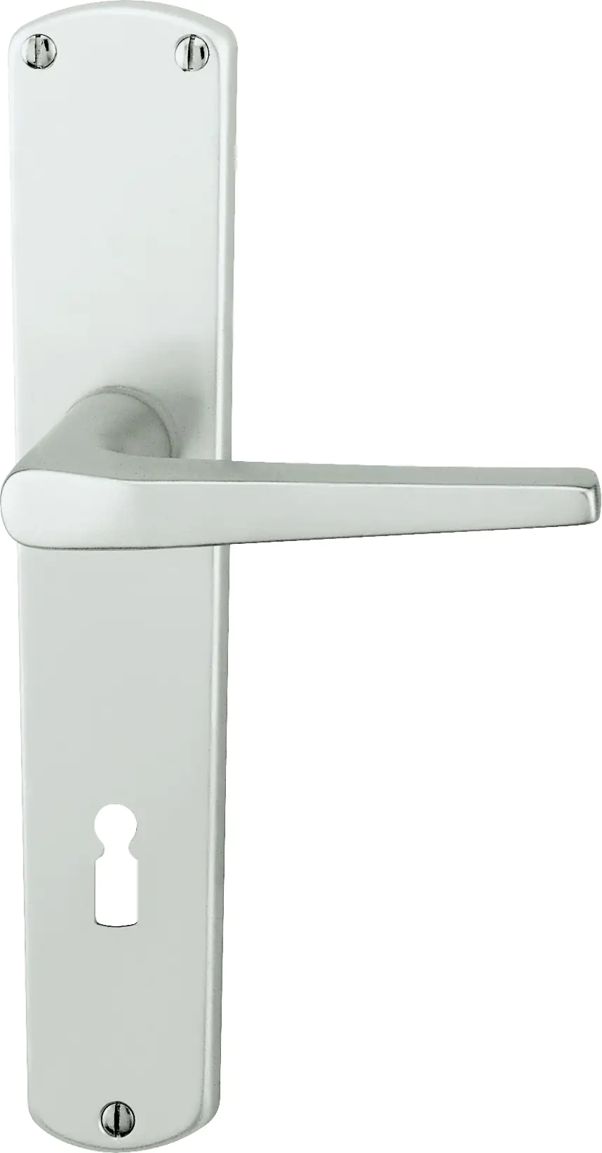 Alpertec BB-Langschildgarnitur Phil Aluminium F1 silber abgerundet Alpertec BB-Langschildgarnitur Phil Aluminium F1 silber abgerundet