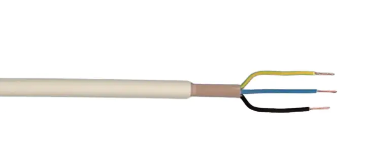 Feuchtraumleitung NYM-J 3 x 2,5 - 10 Meter, grau