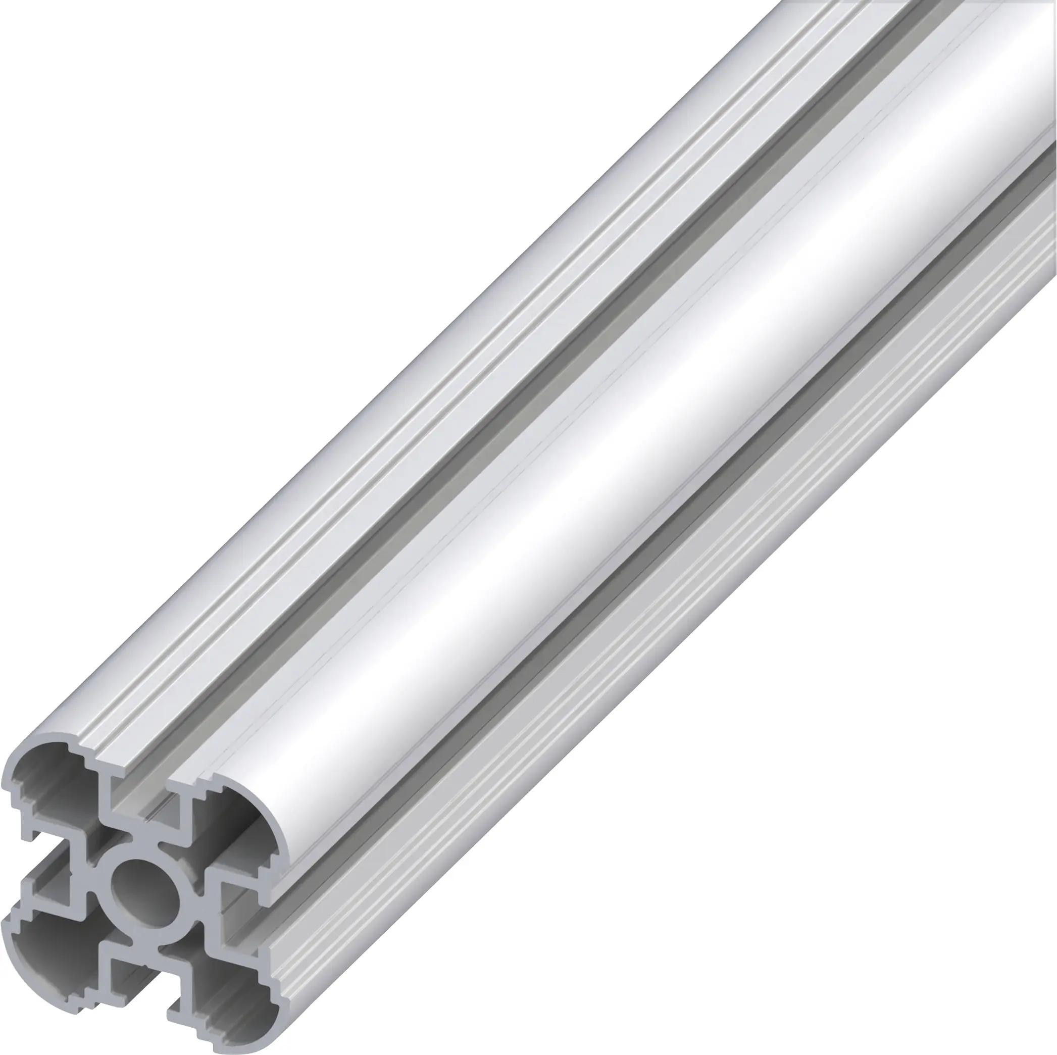 coaxis®-Säulen-Profil 1 m, 35.5 mm Aluminium eloxiert silber