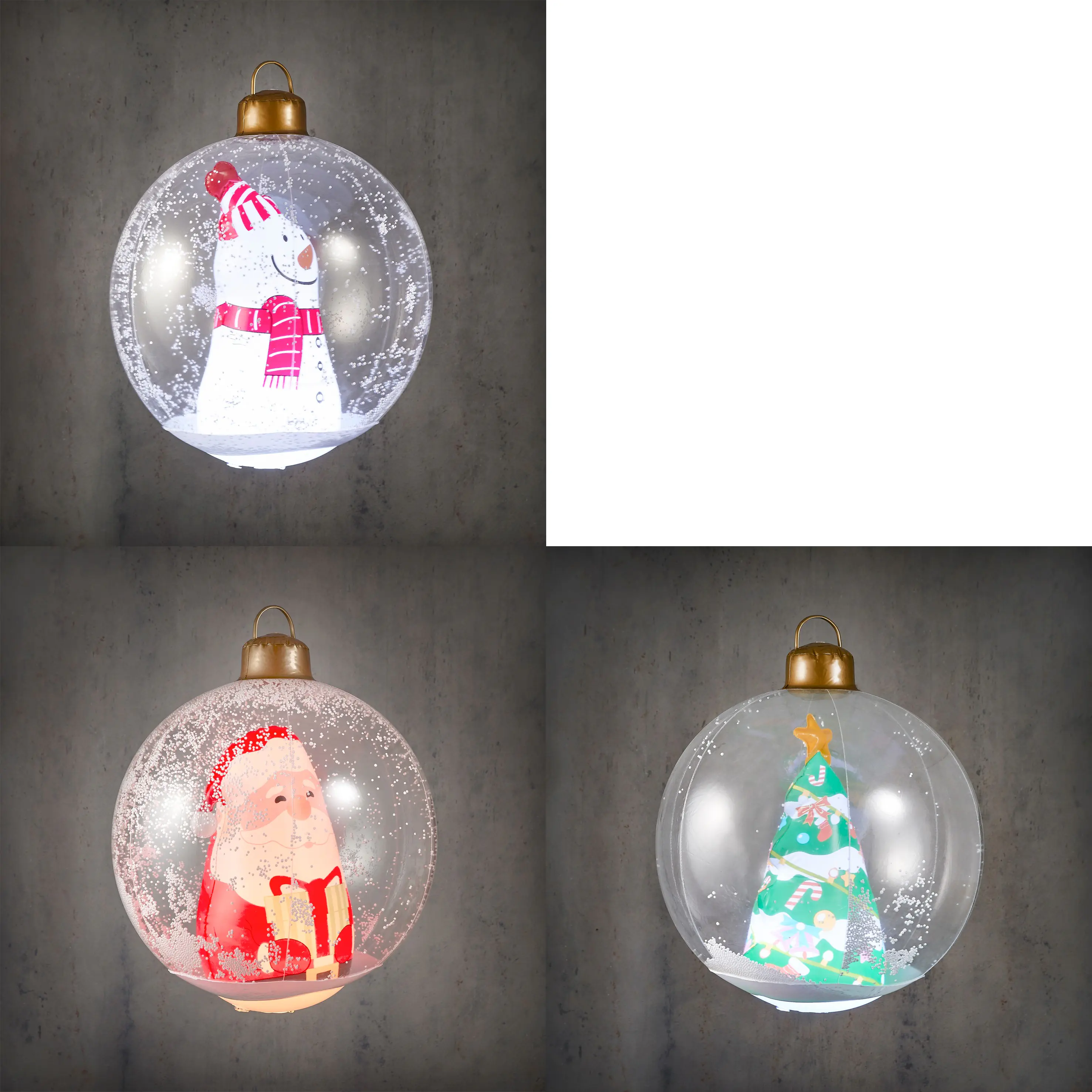 Luca Lightning Deko LED Kugel Weihnachten aufblasbar Ø 60 cm 3-fach sortiert