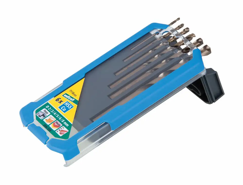 Wolfcraft Metallbohrer-Set HSS-Co 7118000 Ø 2 - 8 mm 6-teilig Rundschaft