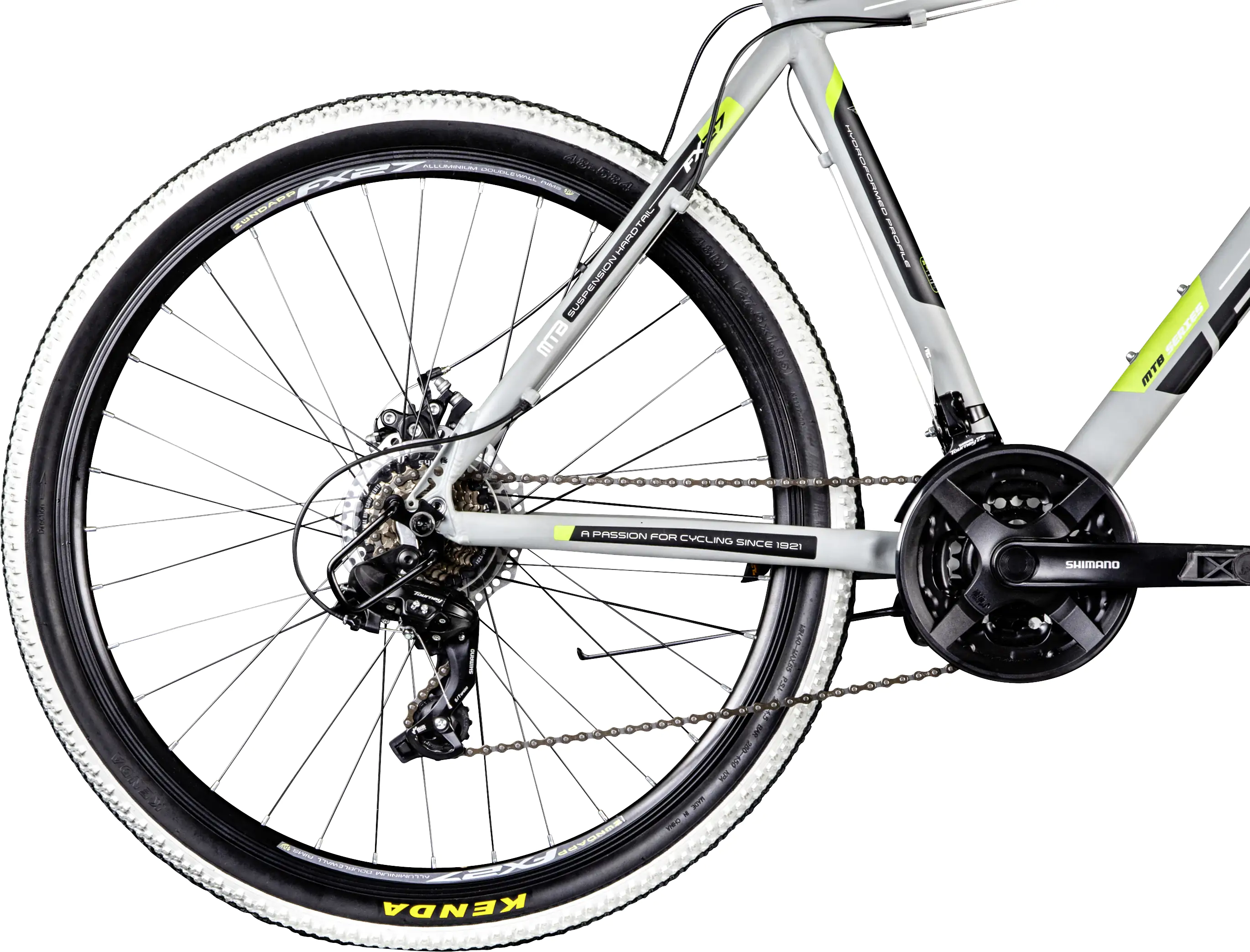 Zündapp Mountainbike FX27 650B MTB Hardtail 27,5 Zoll RH 48cm 21-Gang grau grün