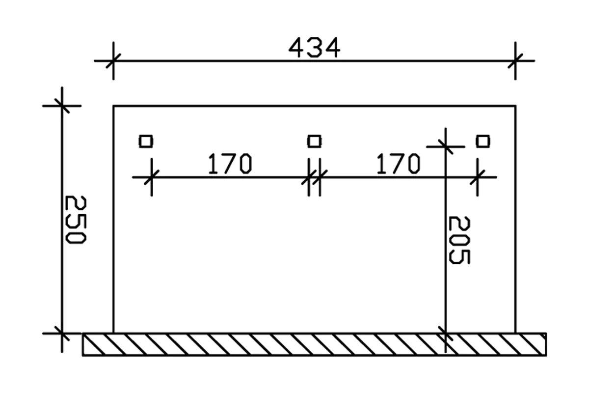 SKAN HOLZ Terrassenüberdachung Andria 434 x 250 cm Leimholz