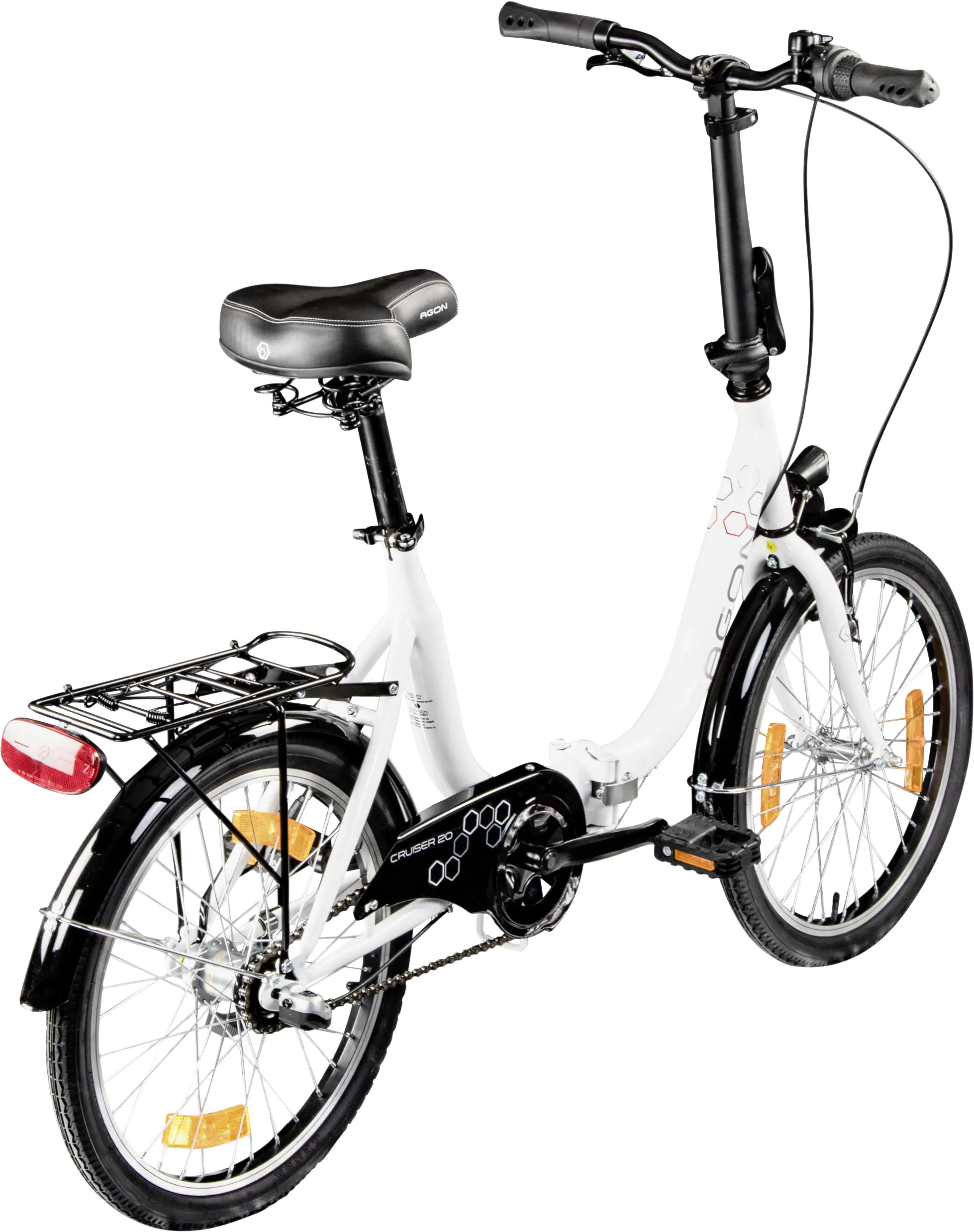 Agon Faltrad Cruiser 20 Zoll RH 35,5cm 3-Gang weiß