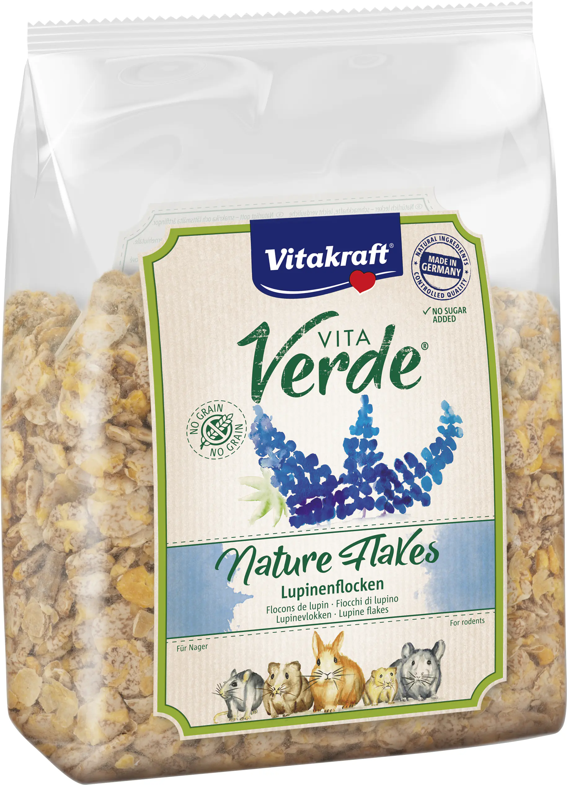 Vitakraft Nagerfutter Lupinflocken Verde Nature getreidefrei 400 g
