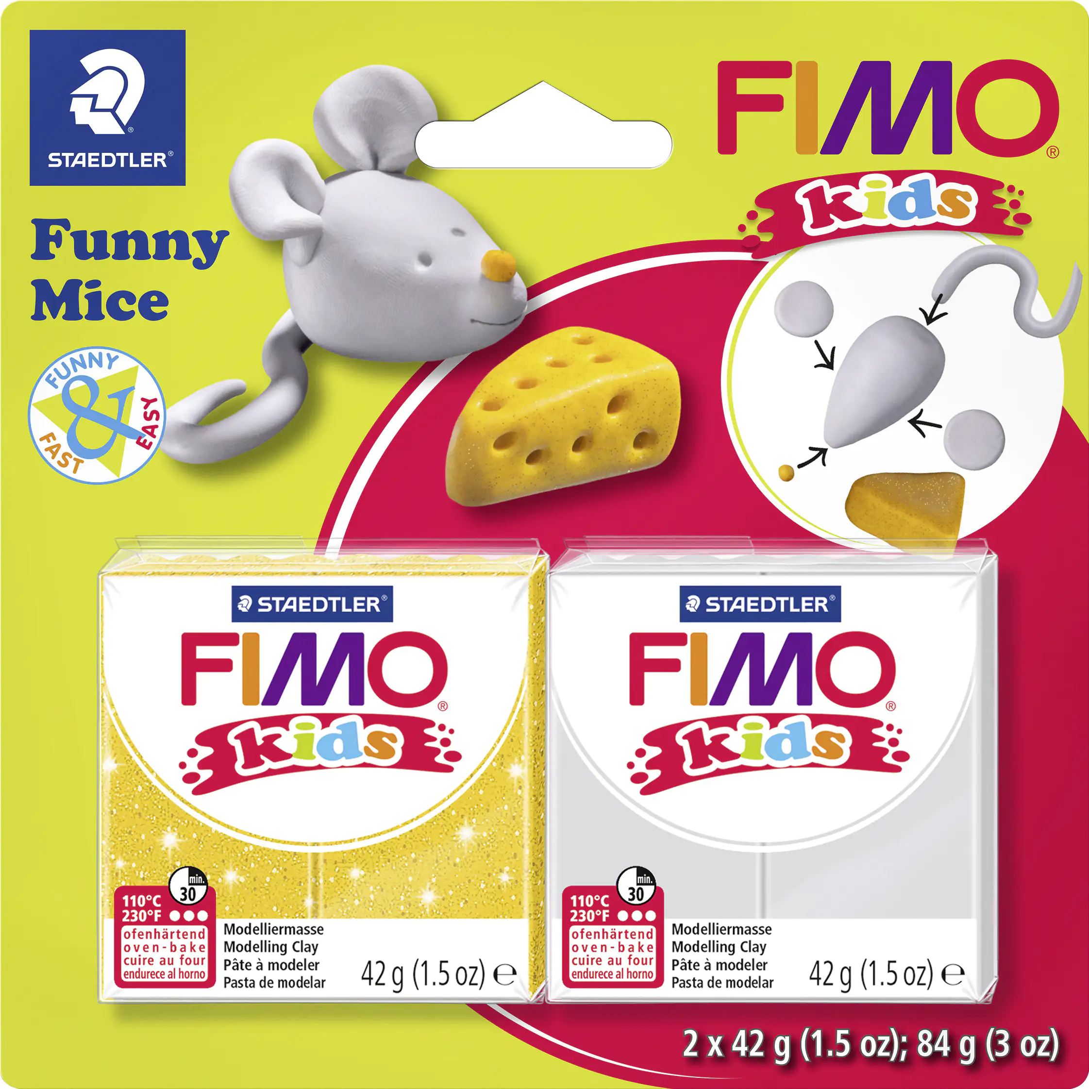 Glorex FIMO Funny Kids Mice 2 x 42 g