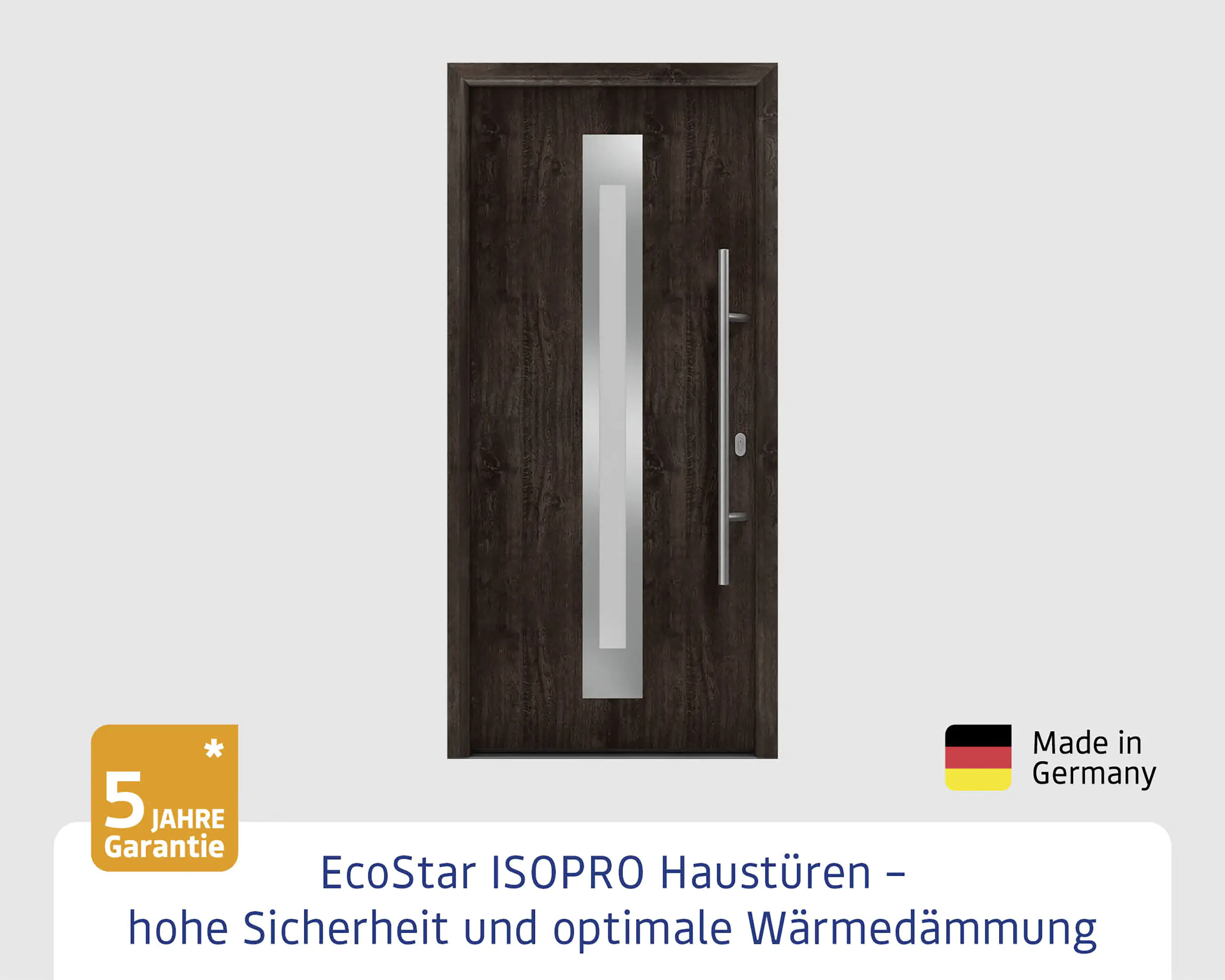 EcoStar Haustür ISOPRO IP 770S night oak 110 x 210 cm EcoStar Haustür ISOPRO IP 770S night oak 110 x 210 cm