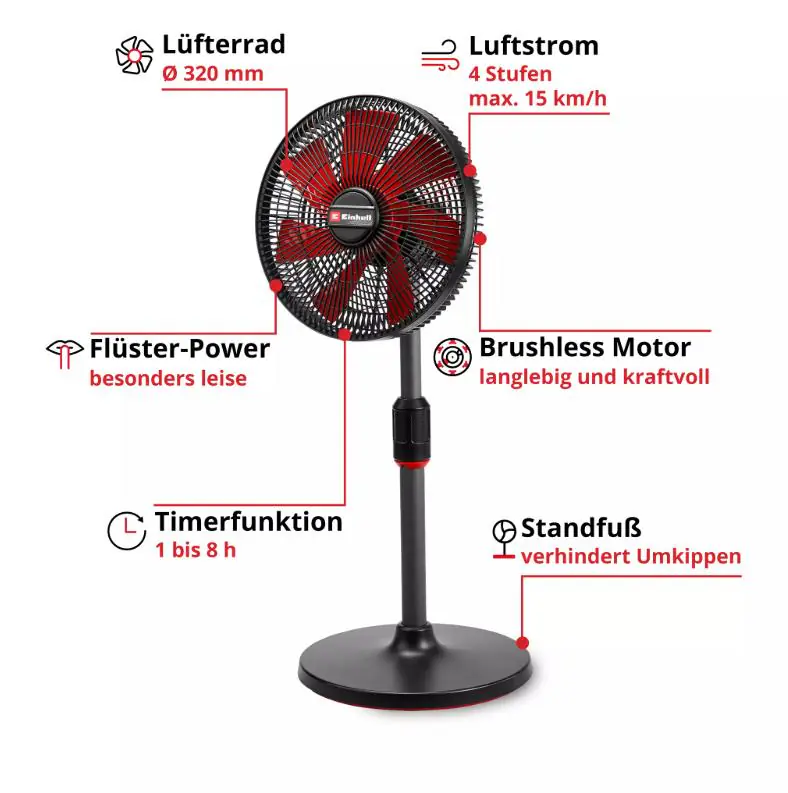 Einhell Akku-Ventilator GE-CF 18/320 P Li-Solo