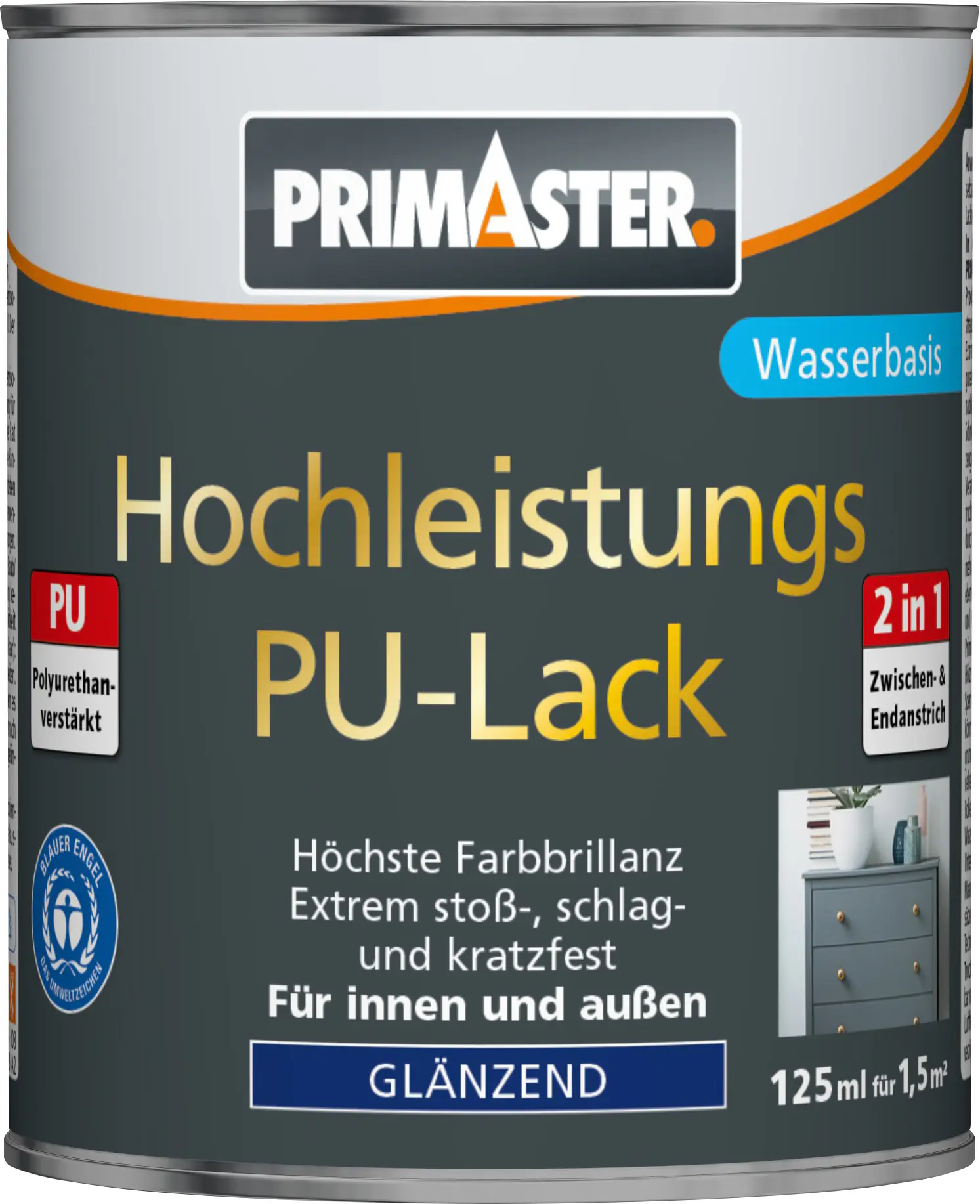 Primaster PU-Lack RAL 9010 125 ml weiß glänzend Primaster PU-Lack RAL 9010 125 ml weiß glänzend