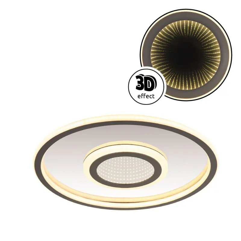 Globo Deckenleuchte Cara 43,2 x 5 cm Ø x H grau CCT