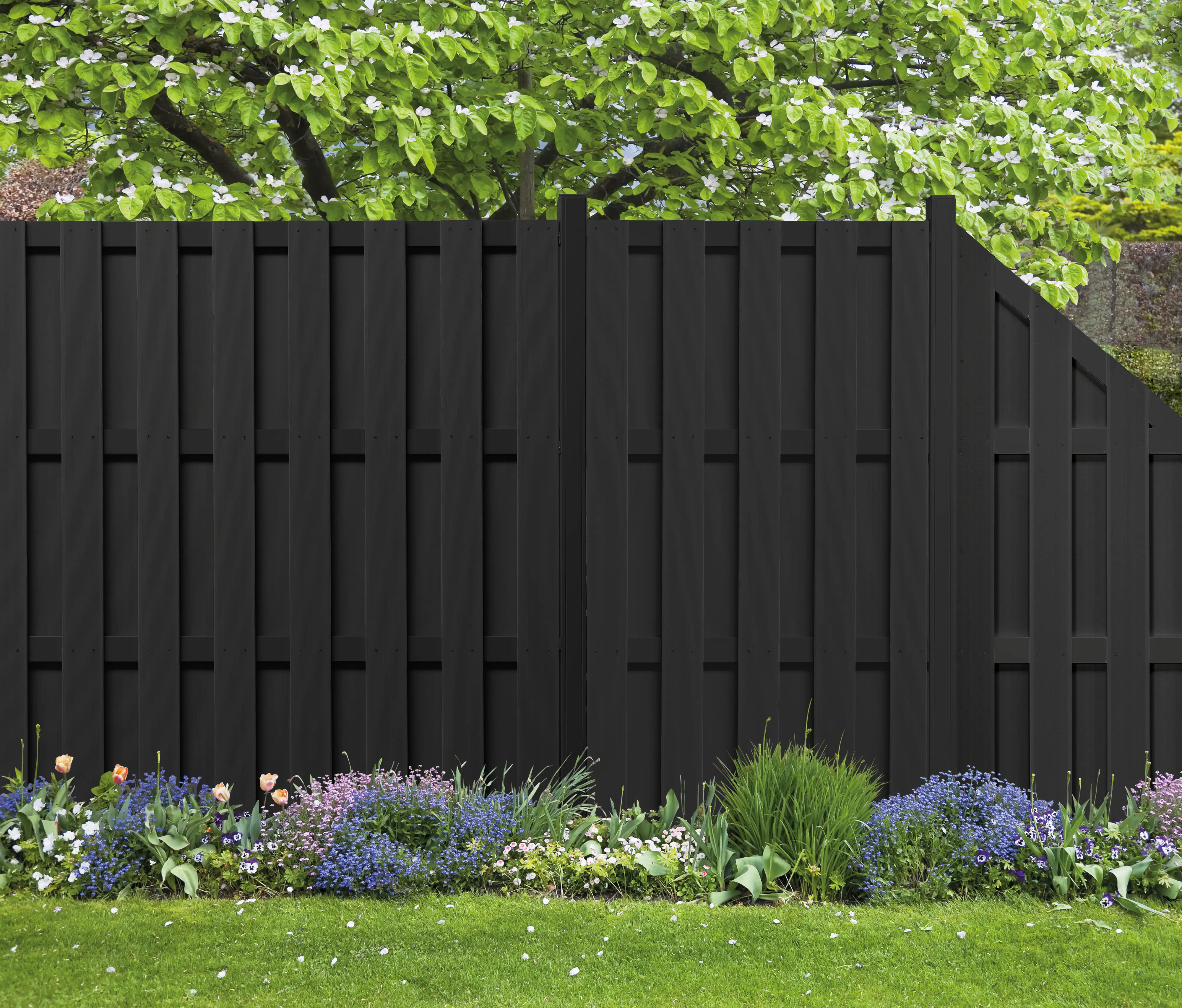 elephant WPC-Sichtschutzzaun Color Line Schmalelement anthrazit 90 x 180 cm