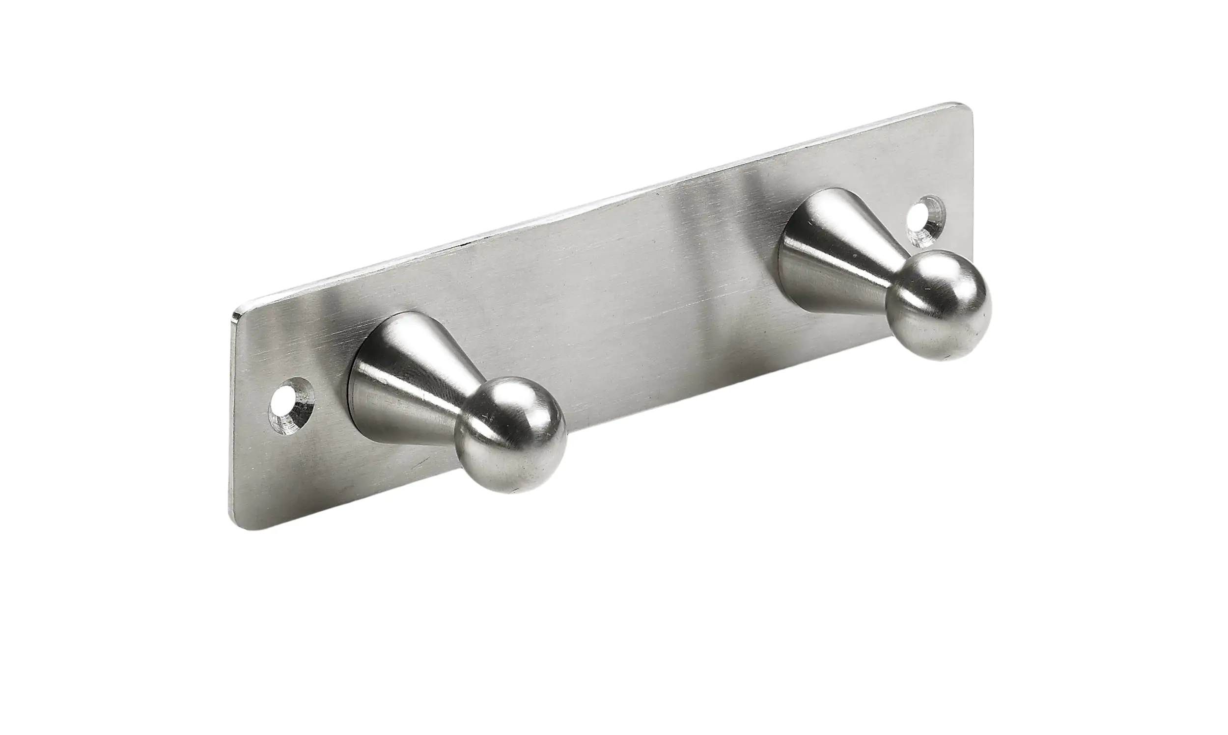 Hettich Garderobenleiste 2 Haken 14,0 x 3,5 x 3,6 cm Edelstahl