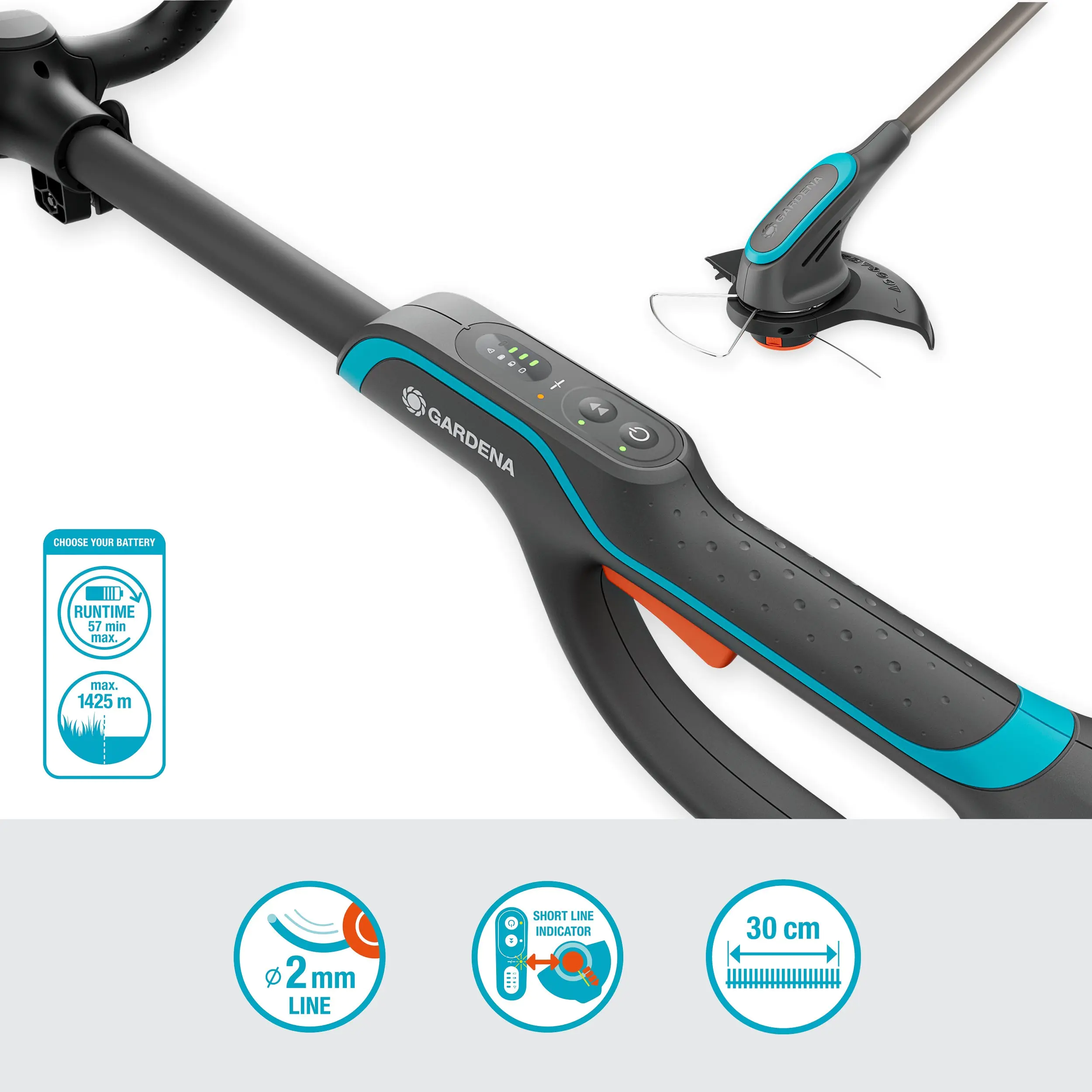 Gardena Akku Rasentrimmer PowerTrim 30/18V Gardena Akku Rasentrimmer PowerTrim 30/18V