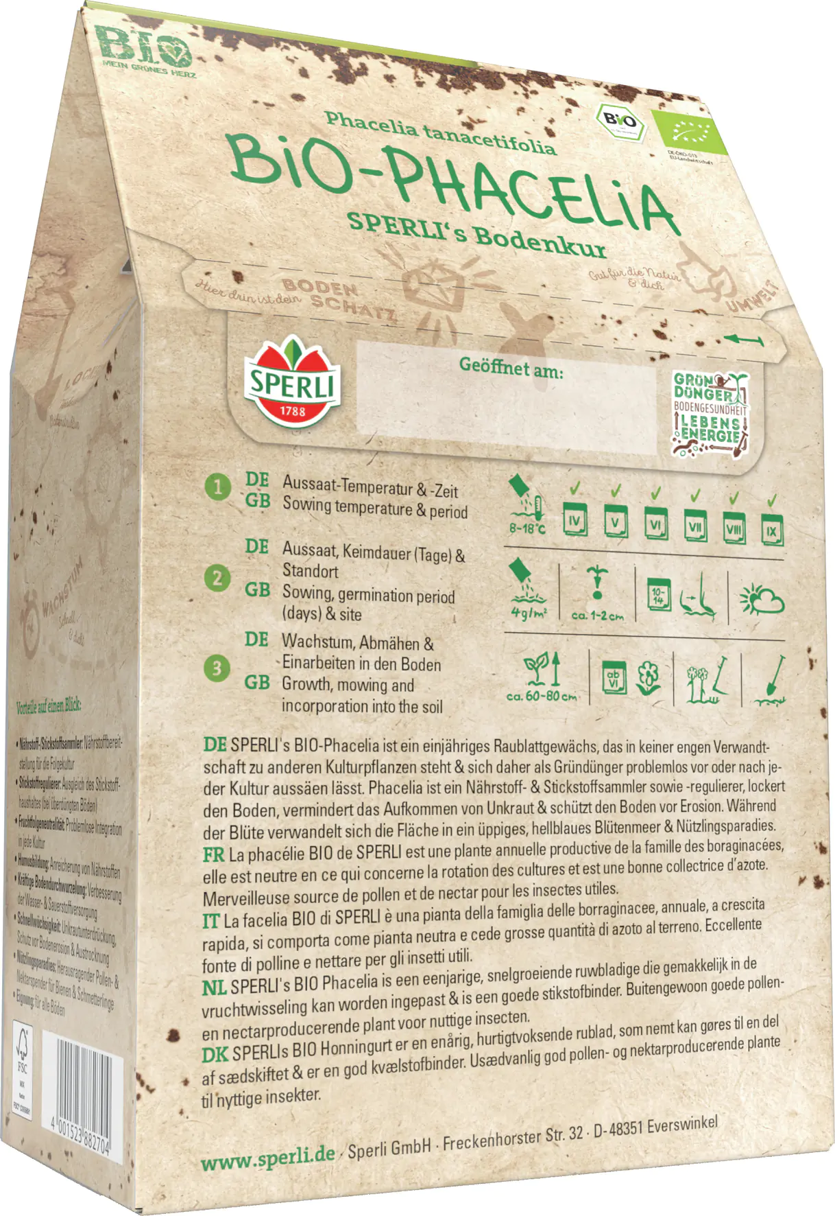 Sperli's Bodenkur Bio Phacelia 200 g