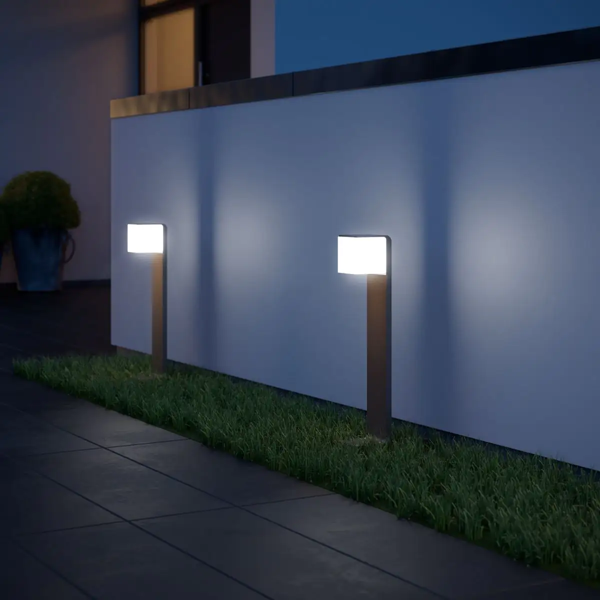 Steinel Sensor Außenleuchte GL 80 LED iHF Steinel Außenleuchte GL 80 SC Anthrazit mit Bewegungsmelder & Bluetooth