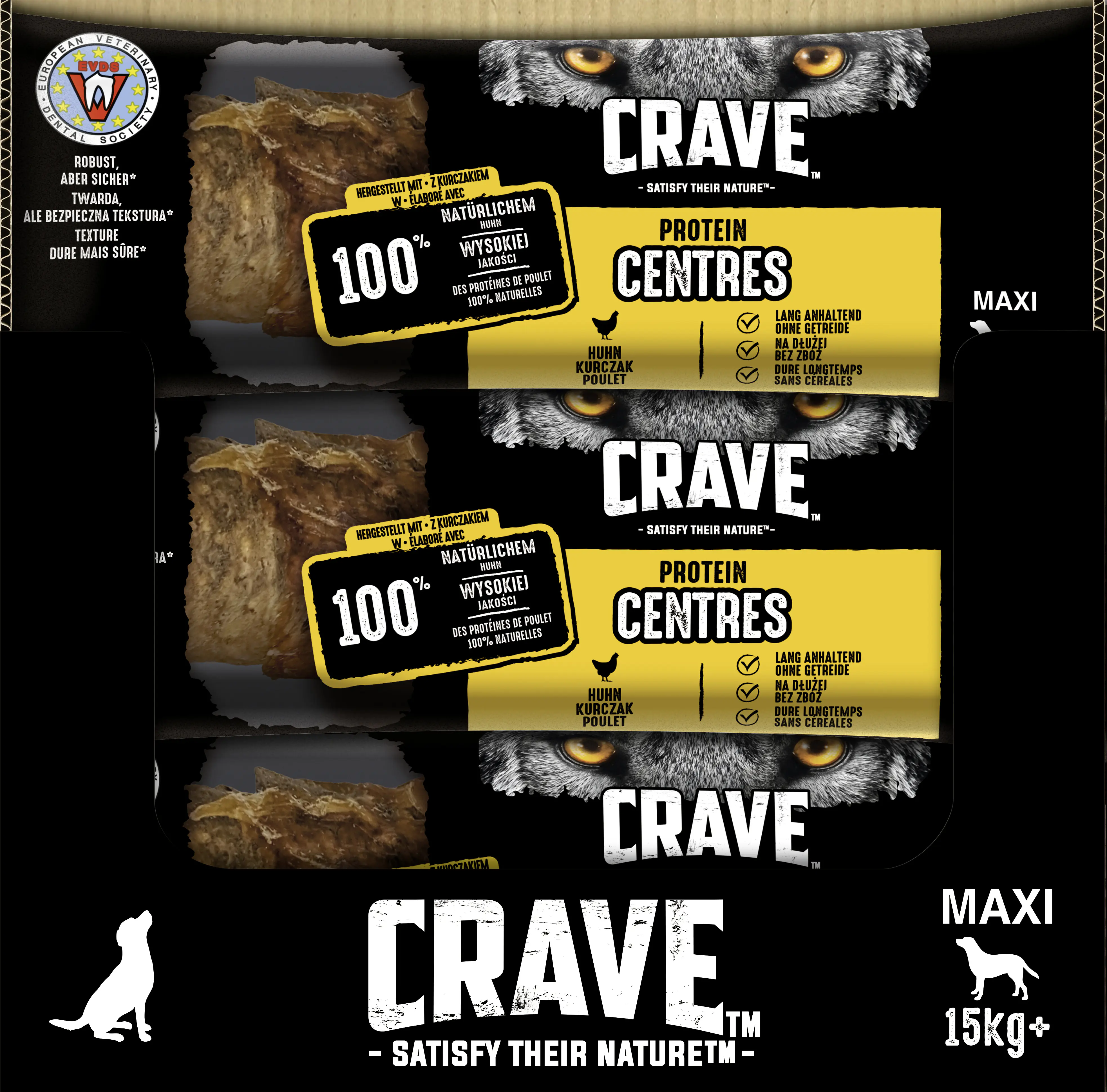 Crave Protein Centres Hundeleckerli Adult Maxi 72 g Huhn