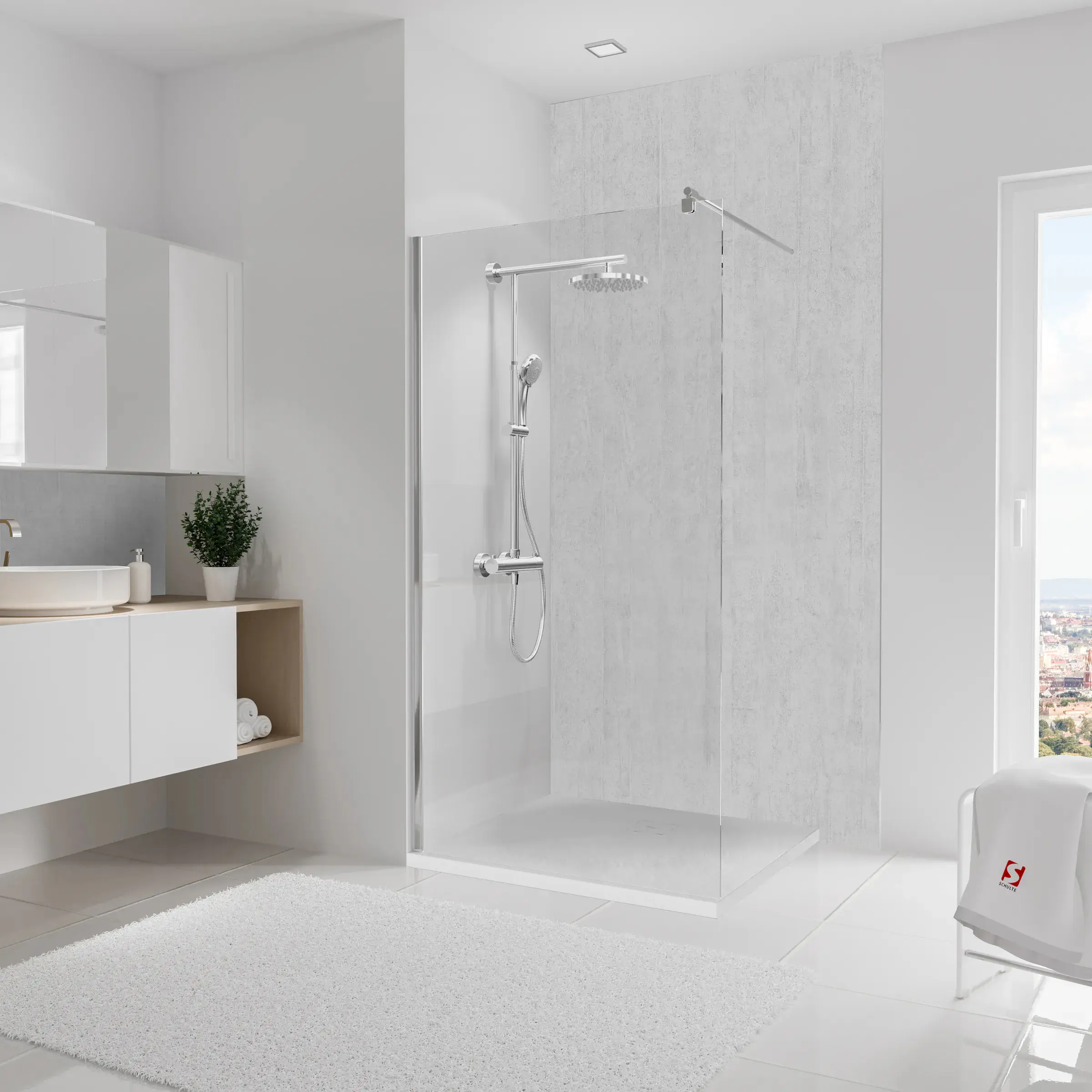 Schulte Duschrückwand Stein Marmor hell 125 x 255 cm