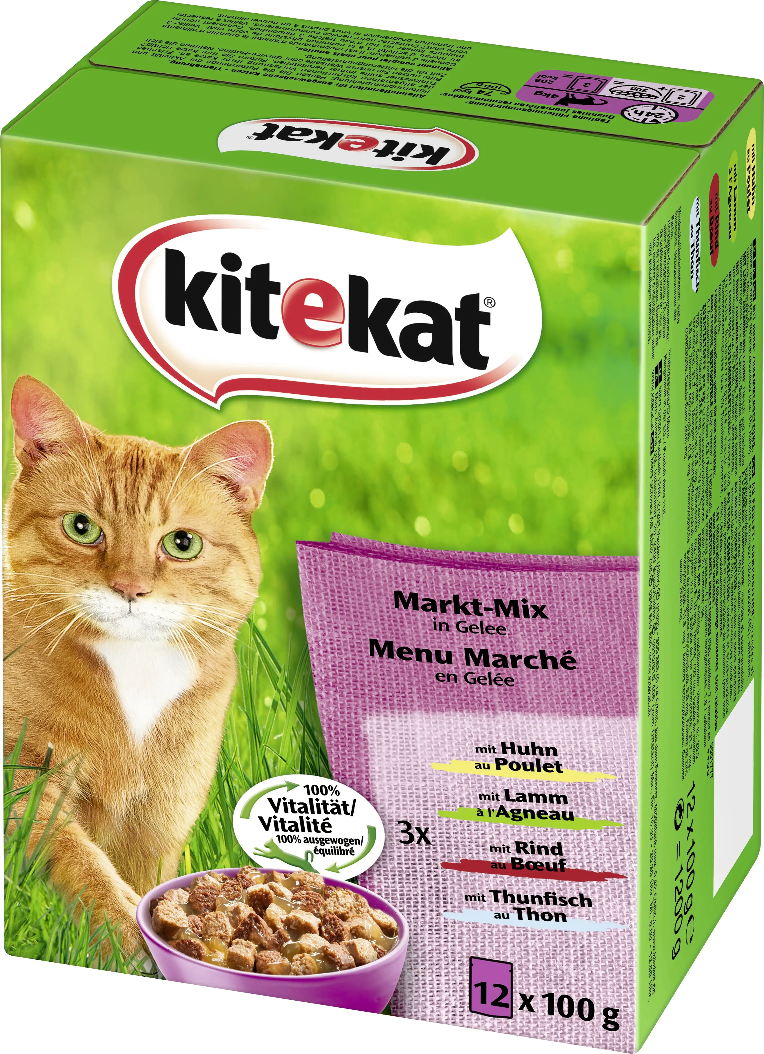 4008429023255_697133 Kitekat Portionsbeutel Multipack Markt Mix in Gelee 12 x 100 g
