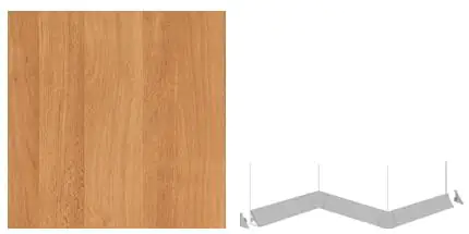 Getalit Außenecke Plus 35 x 35 x 35 mm, Buche-geplankt