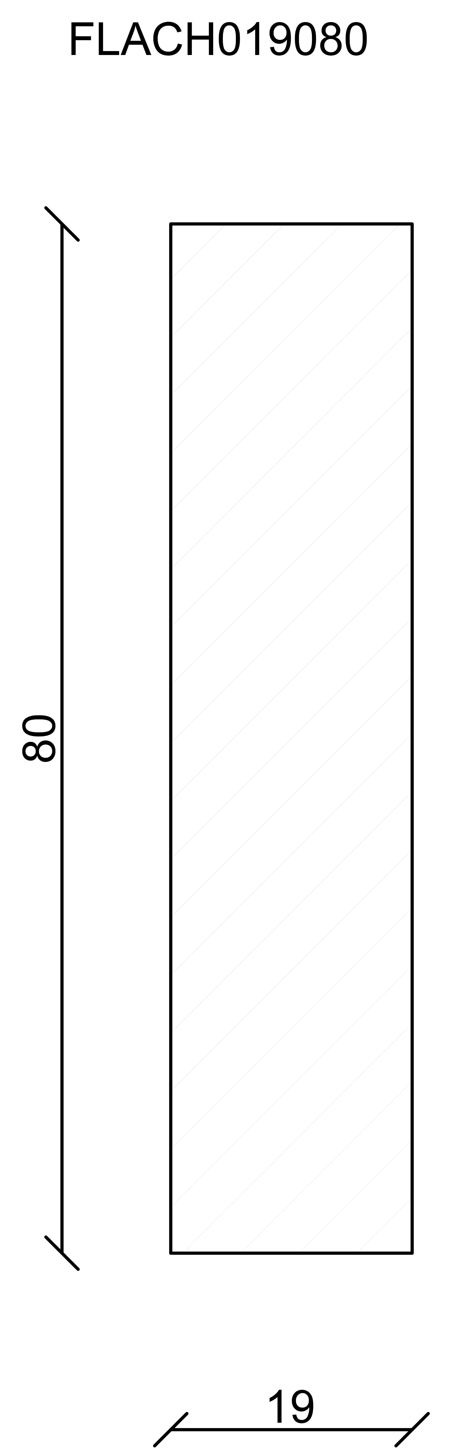 FN Neuhofer Flachleiste 100 cm 80 x 19 mm Fichte/Kiefer
