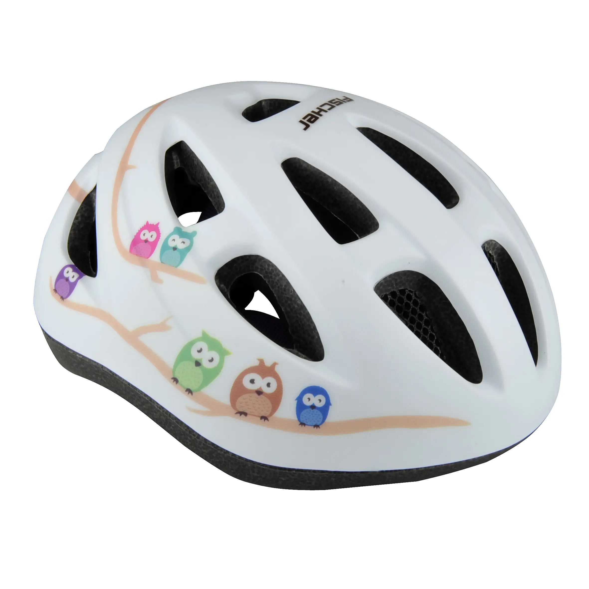 4008153867651 Fischer Fahrradhelm Kinder Eule S/M weiß
