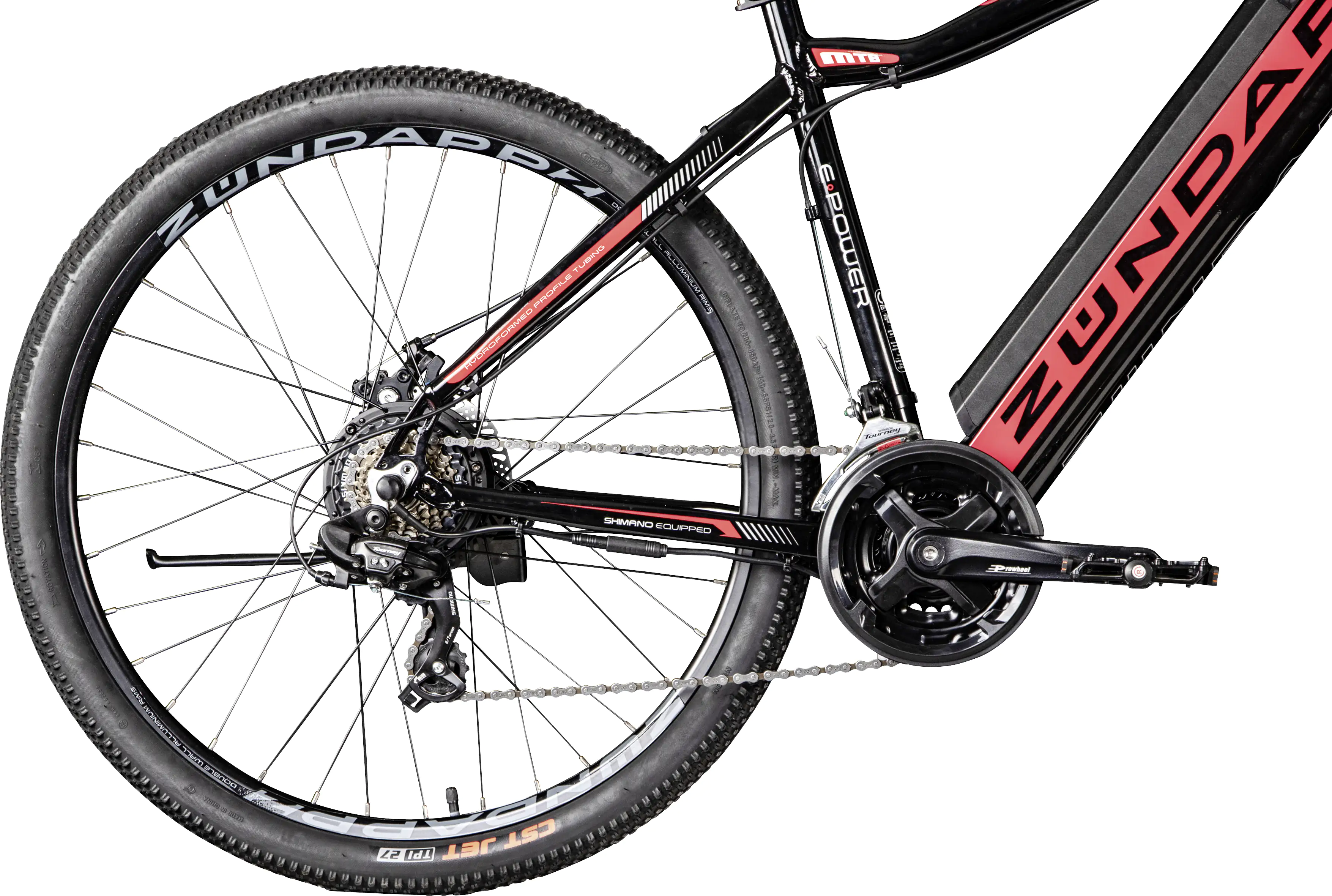 Zündapp E-Bike MTB Z801 27,5 Zoll 21-Gang 417 Wh schwarz rot