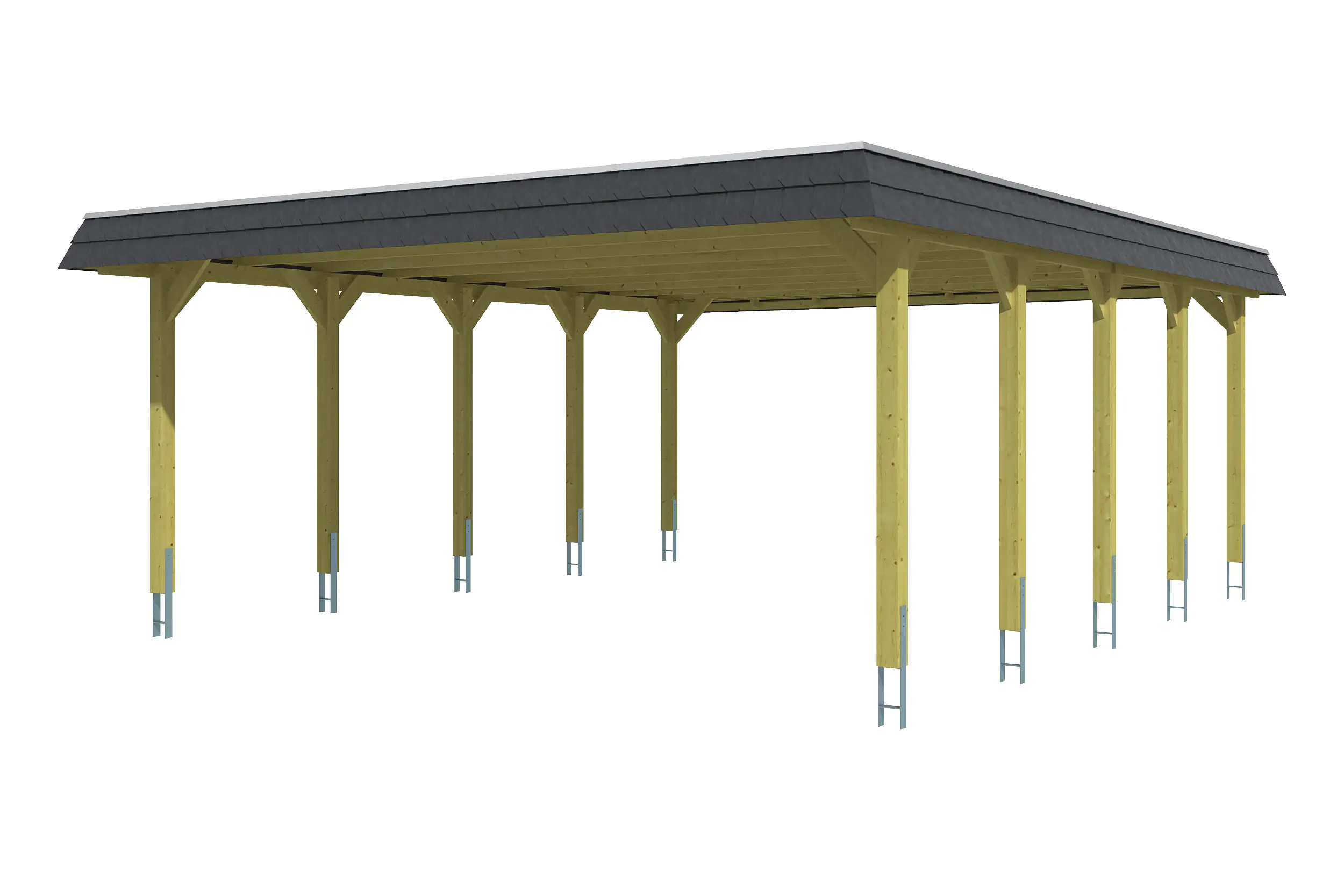 SKAN HOLZ Carport Spreewald 585 x 741 cm mit EPDM-Dach