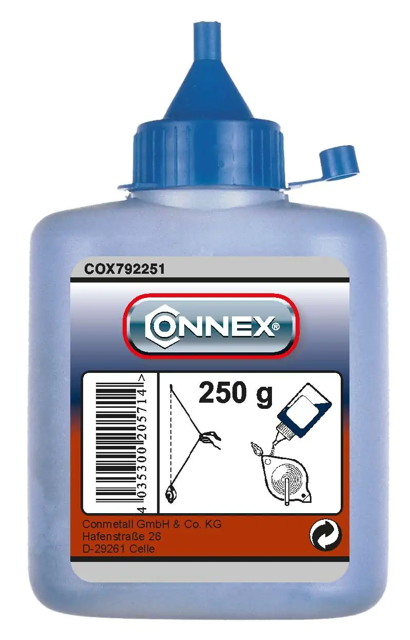 Farbpuder 250 g für Schlagschnurgerät blau