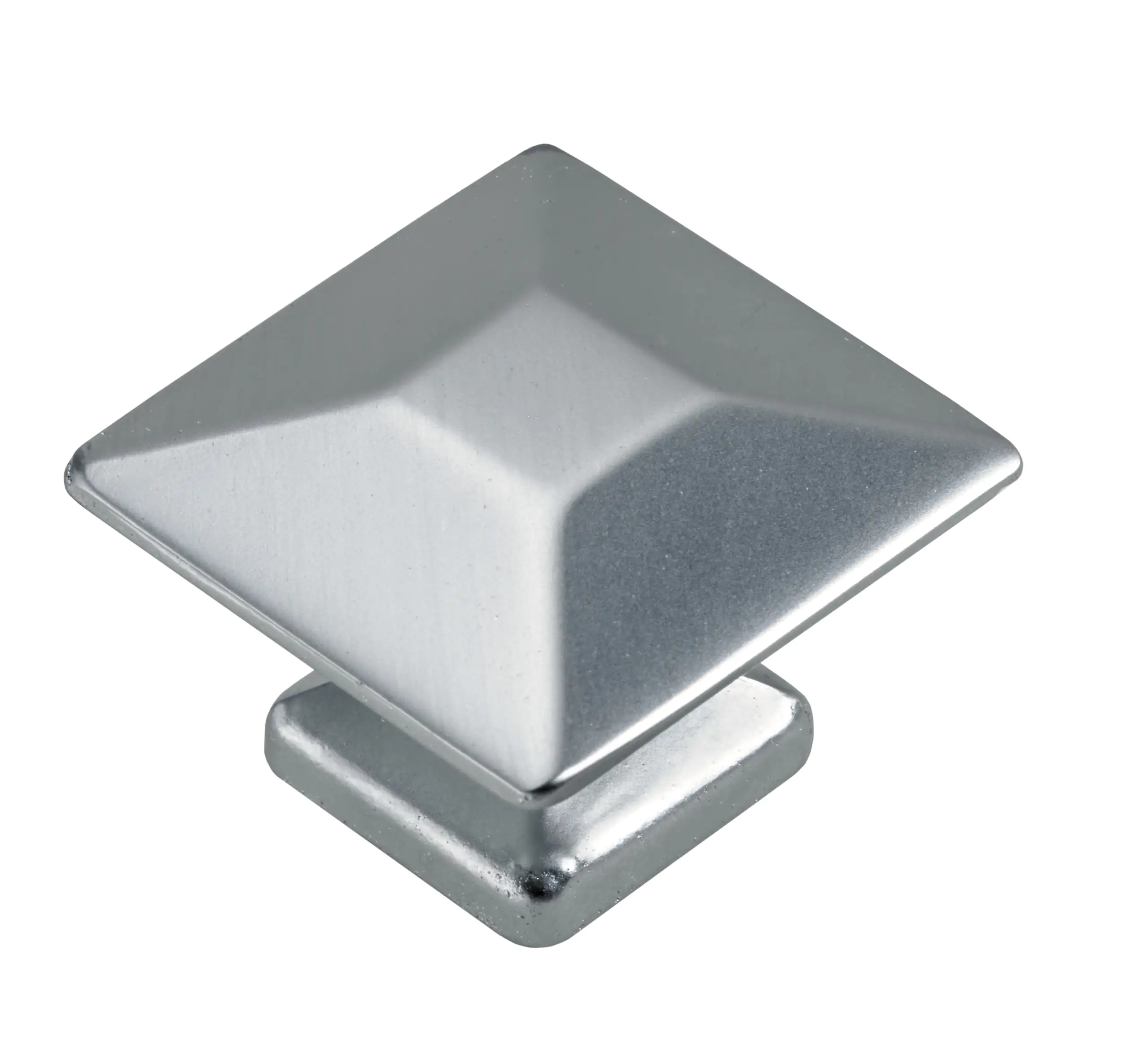 Hettich Möbelknopf Zinkdruckguss Aluminium-Optik 25,0 x 25,0 mm - 1 Stück