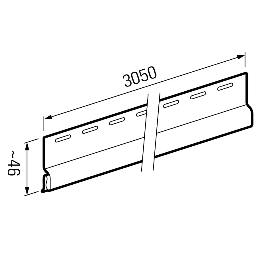 Starterleiste für Fassadenverkleidung 305 cm