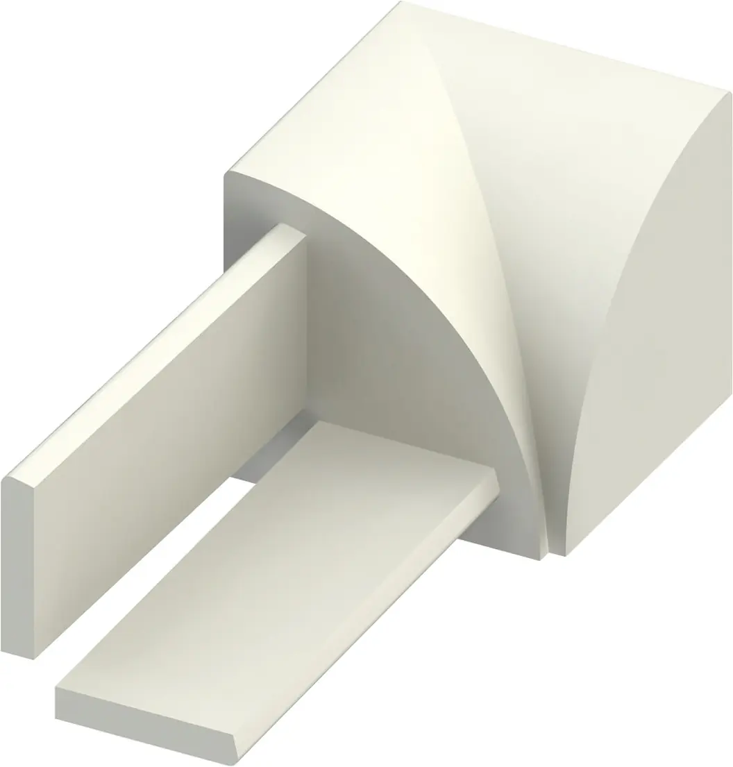 alfer Innenecken PVC glatt jasmin